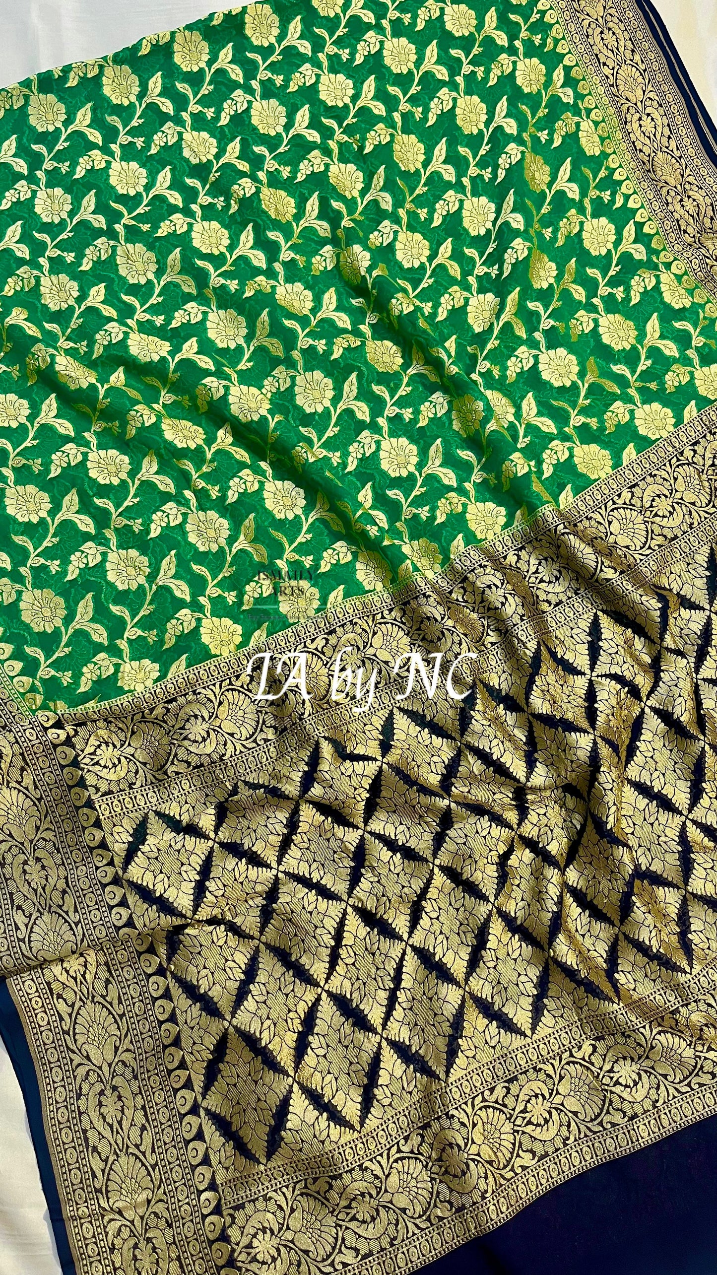 Forest Banarasi Pure Khaddi Georgette Saree