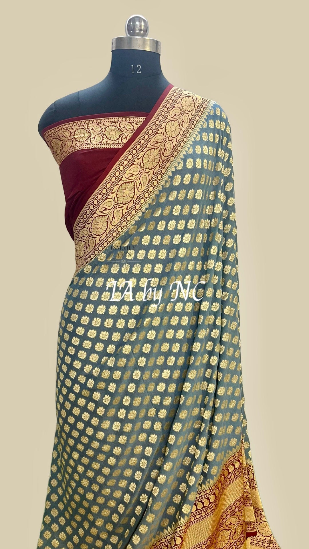 Ash Banarasi Pure Khaddi Georgette Saree