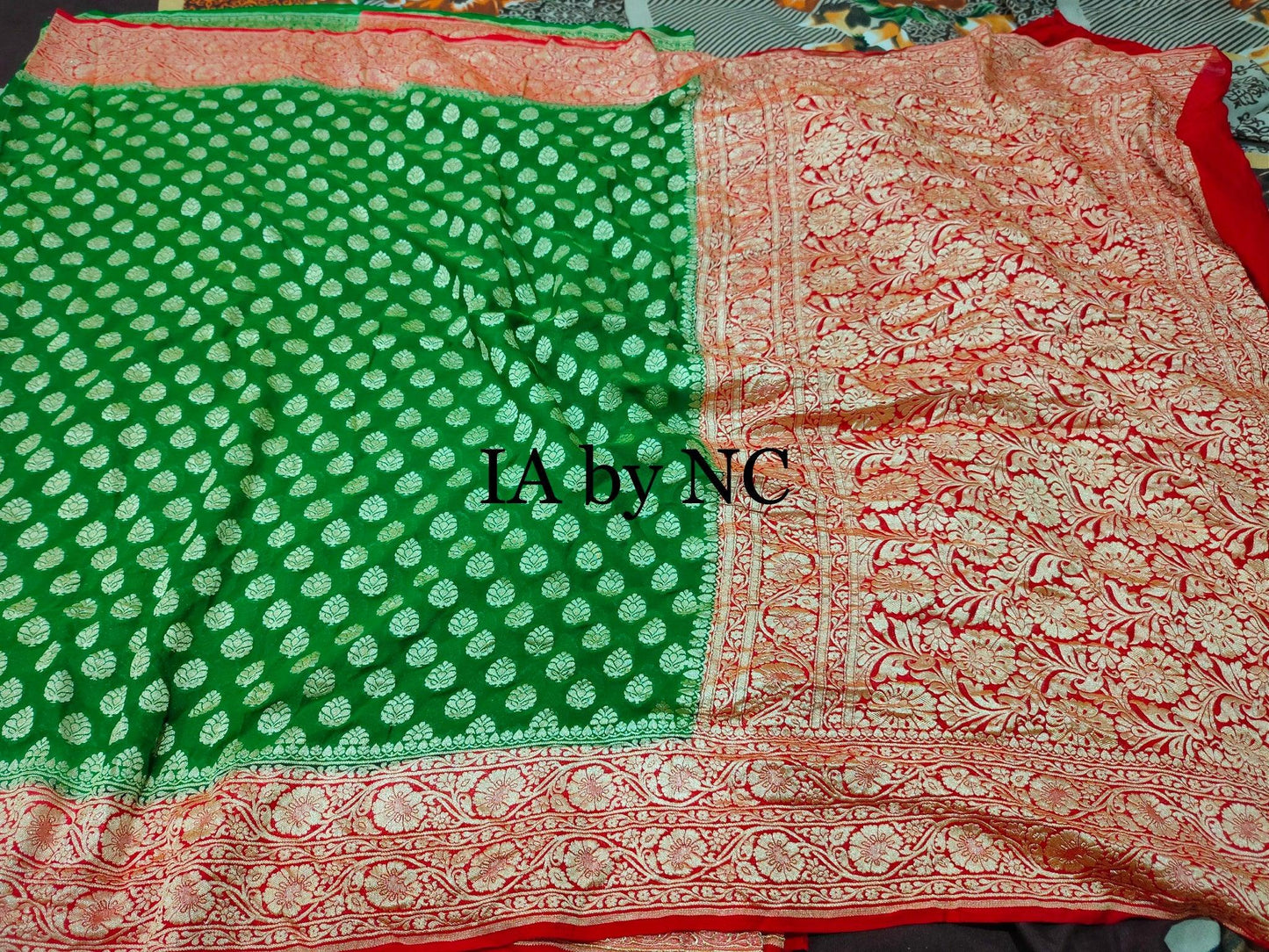 Kelly Banarasi Pure Khaddi Georgette Saree