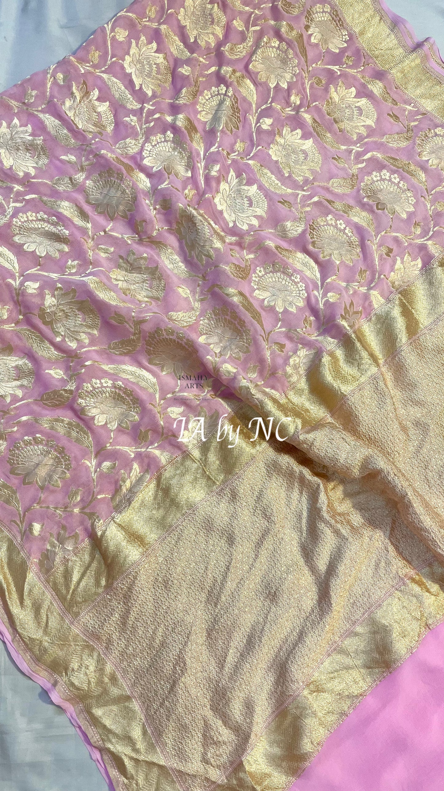 Baby Banarasi Pure Khaddi Georgette Saree