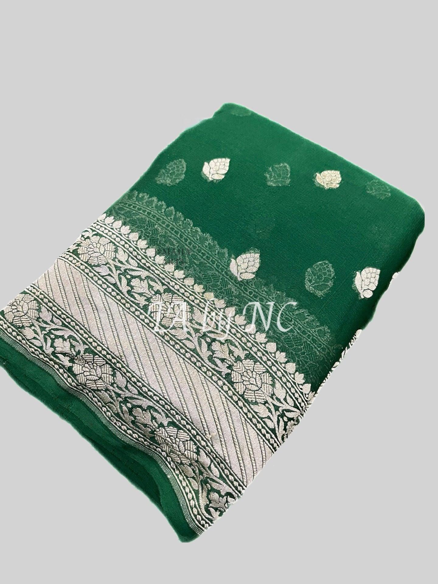 Sacramento Banarasi Pure Khaddi Georgette Saree