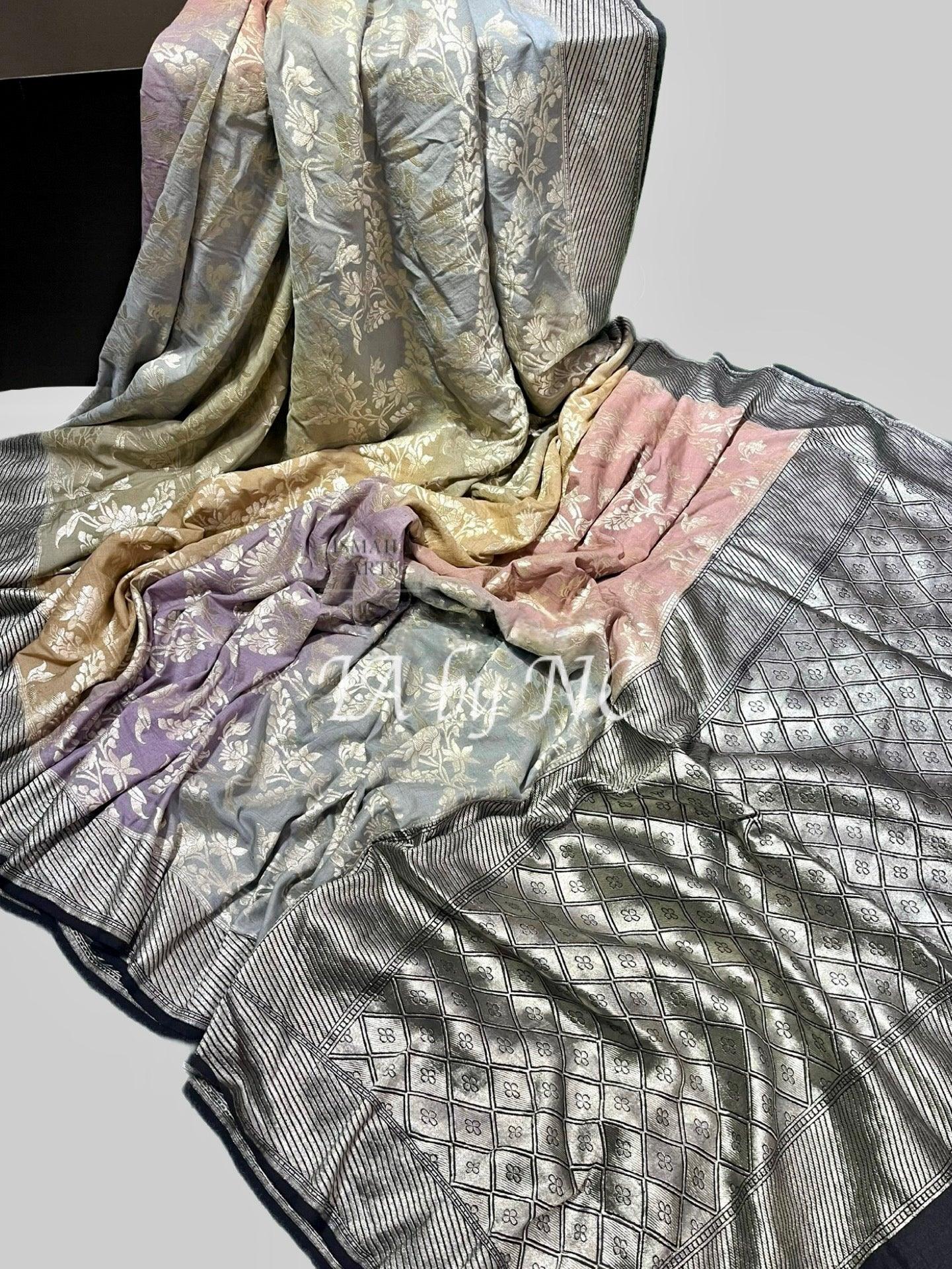 Black Banarasi Pure Munga Silk Saree
