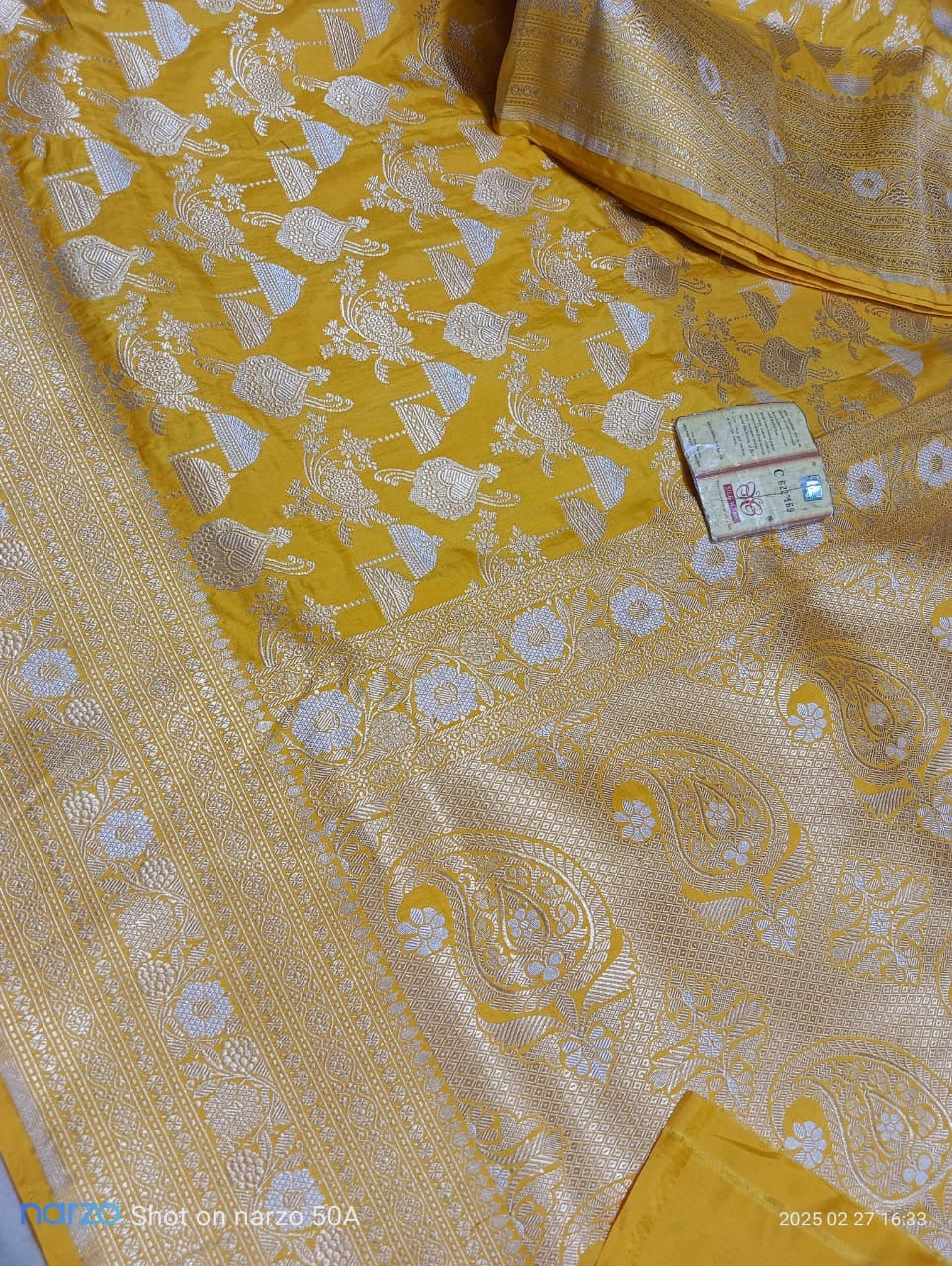 Bumblebee Banarasi Pure Katan Silk Sona Rupa Saree