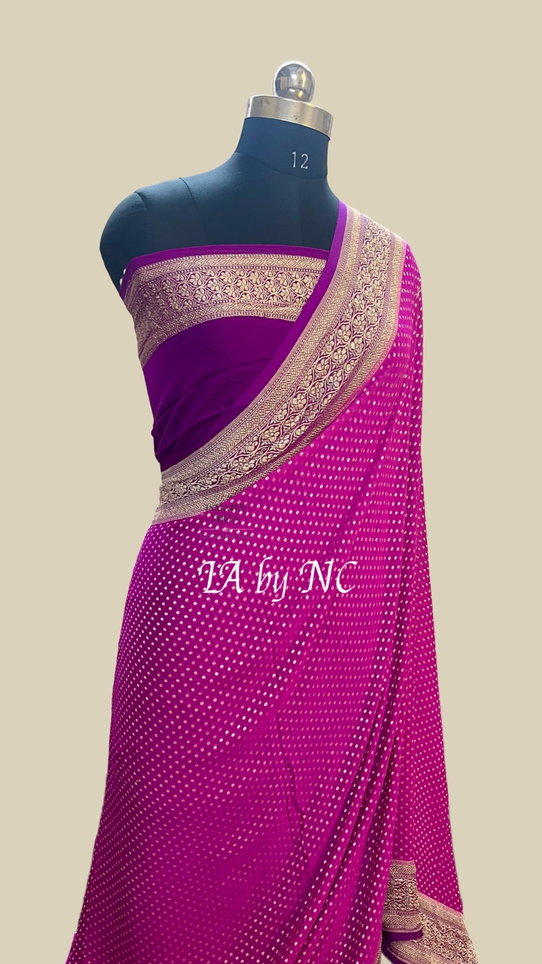 Mulberry Banarasi Pure Khaddi Georgette Saree