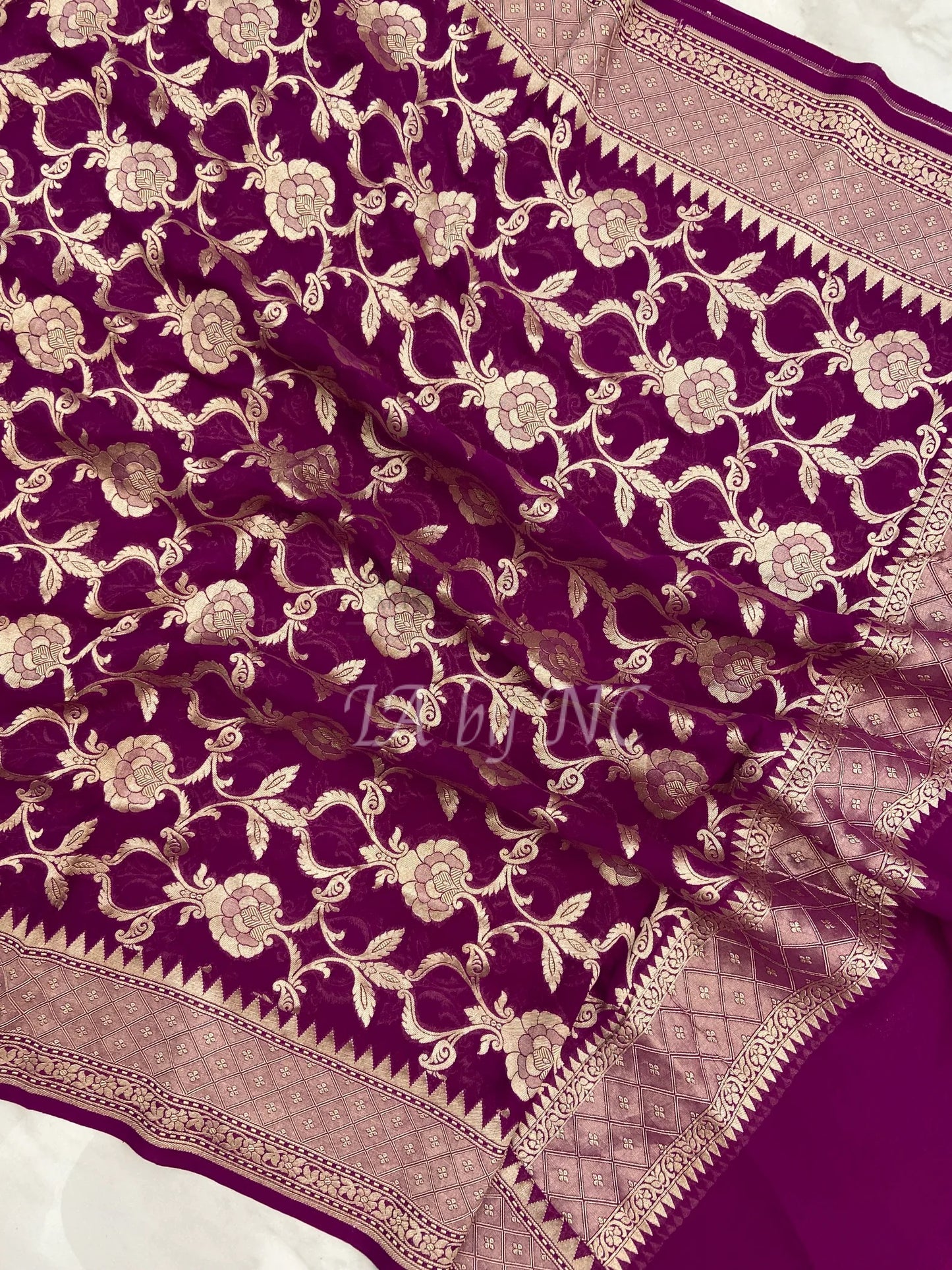 Byzantine Banarasi Pure Khaddi Georgette Dupatta