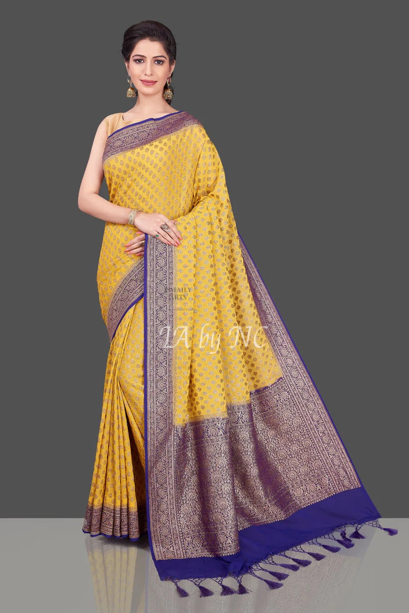 Mellow Banarasi Pure Khaddi Georgette Saree