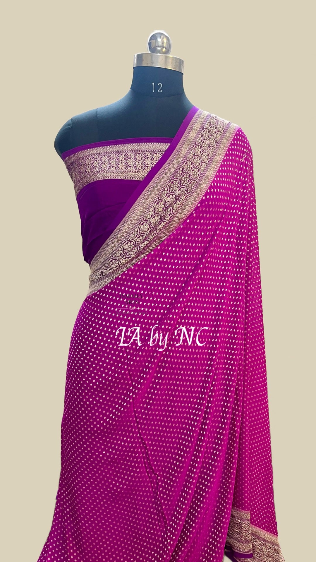 Mulberry Banarasi Pure Khaddi Georgette Saree