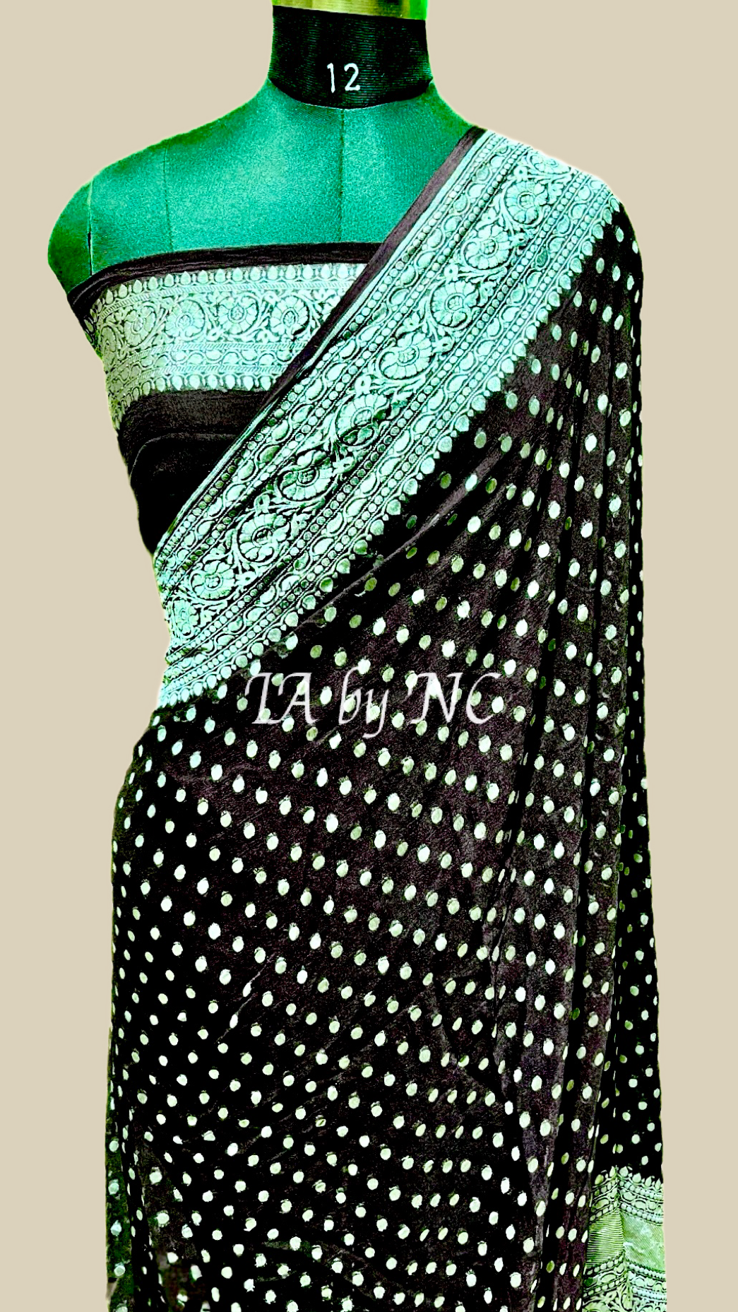 Black Banarasi Pure Khaddi Georgette Saree