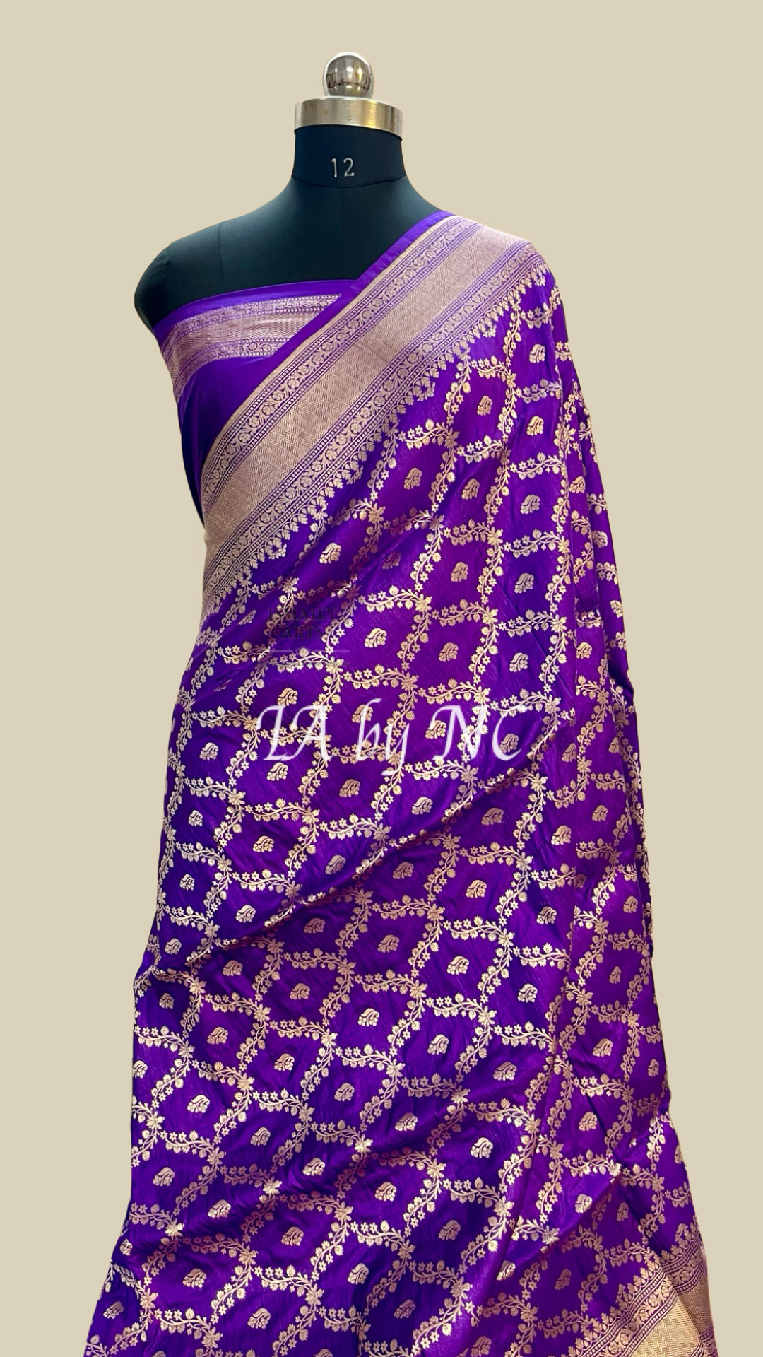Grape Banarasi Pure Katan Silk Pattu Saree