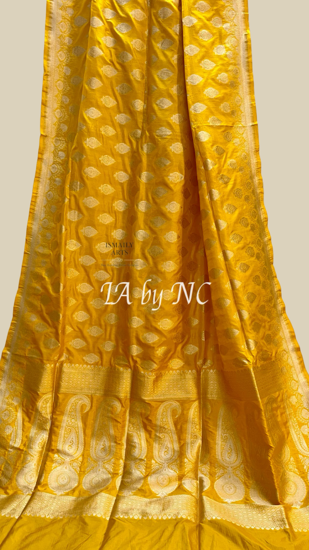 Gold Banarasi Pure Katan Silk Pattu Saree