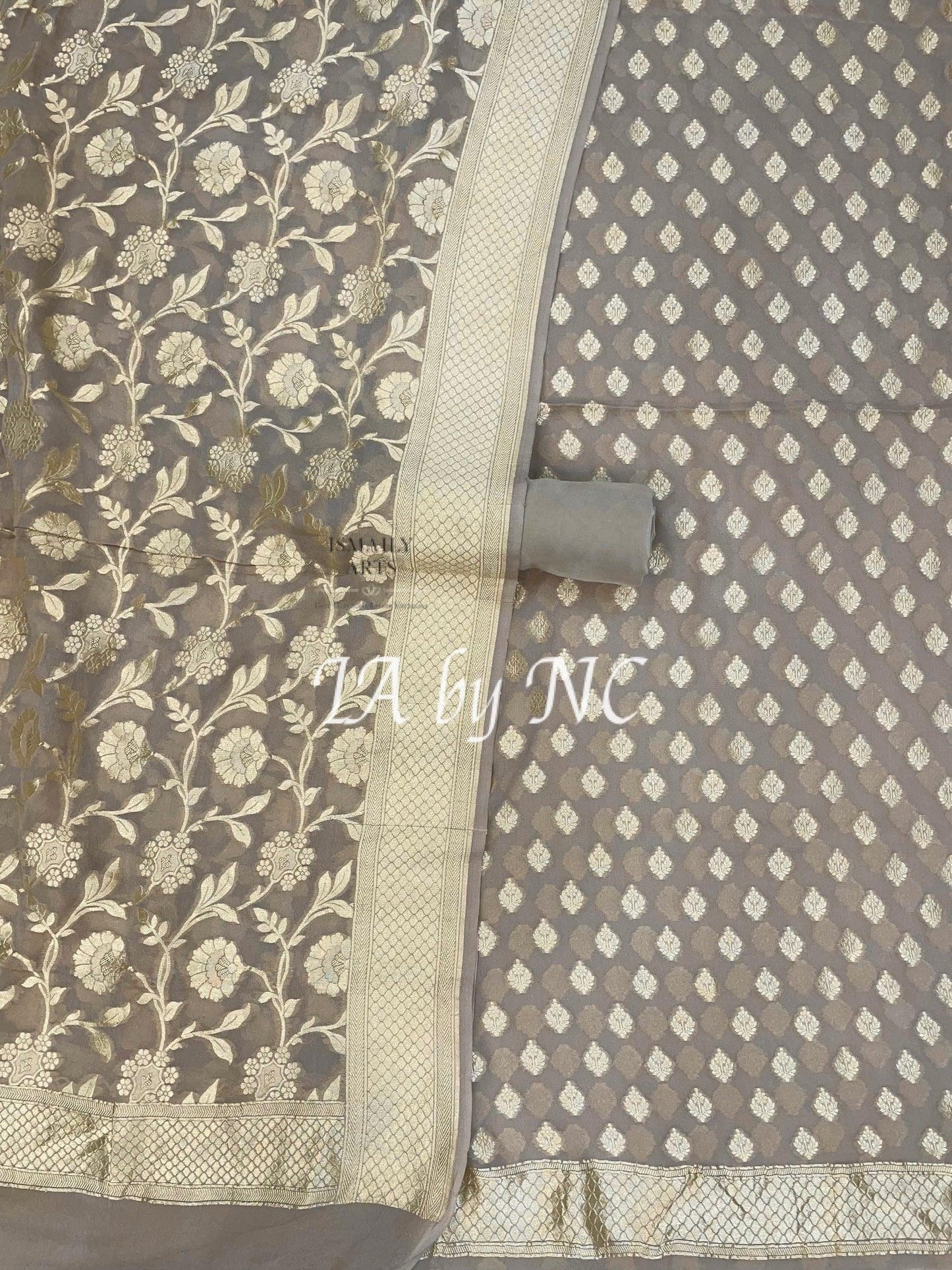 Mink Banarasi Pure Khaddi Georgette Dress Materials
