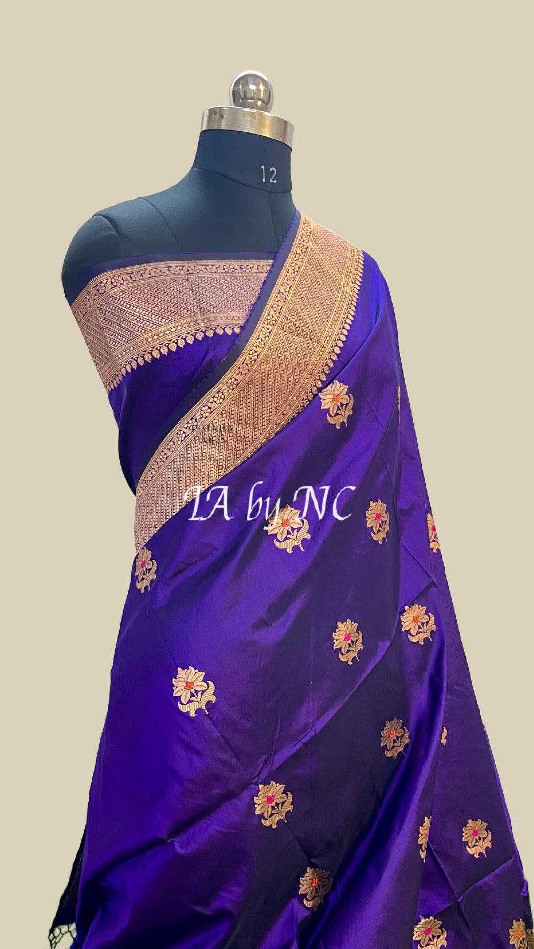 Grape Banarasi Pure Katan Silk Kadwa Meenakari Saree