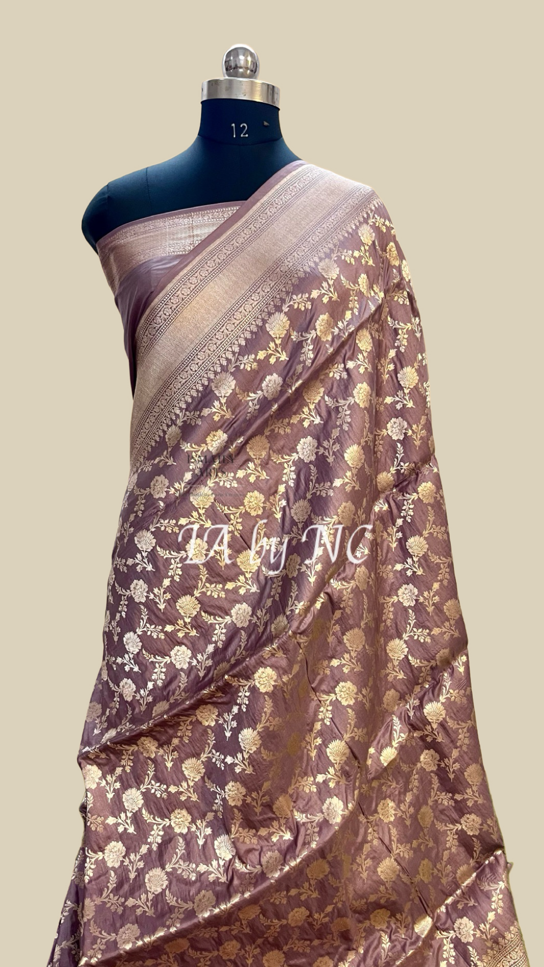 Mauve Banarasi Pure Katan Silk Pattu Saree
