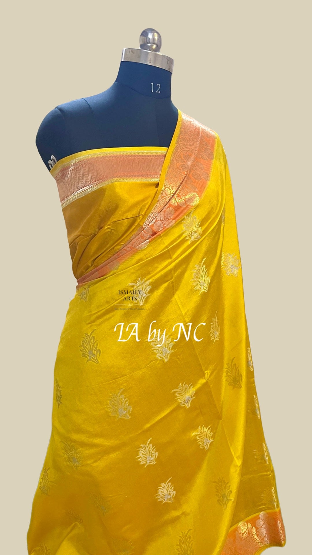 Tuscany Banarasi Pure Katan Silk Raw Mango Saree