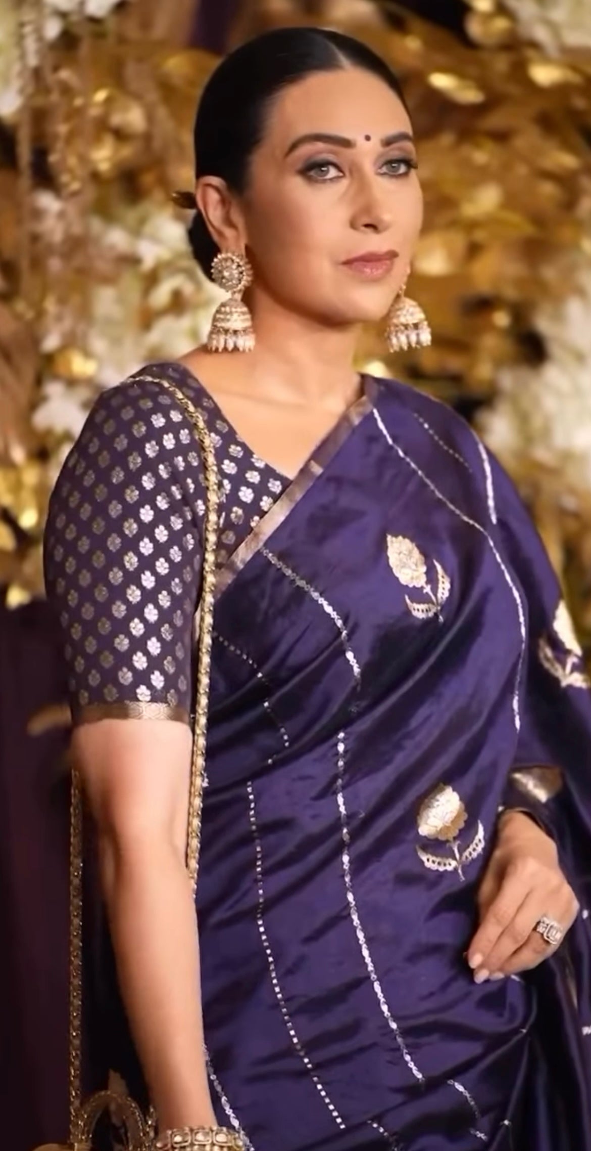 Karishma Kapoor inspired Space Banarasi Pure Katan Silk Raw Mango Kadwa Saree