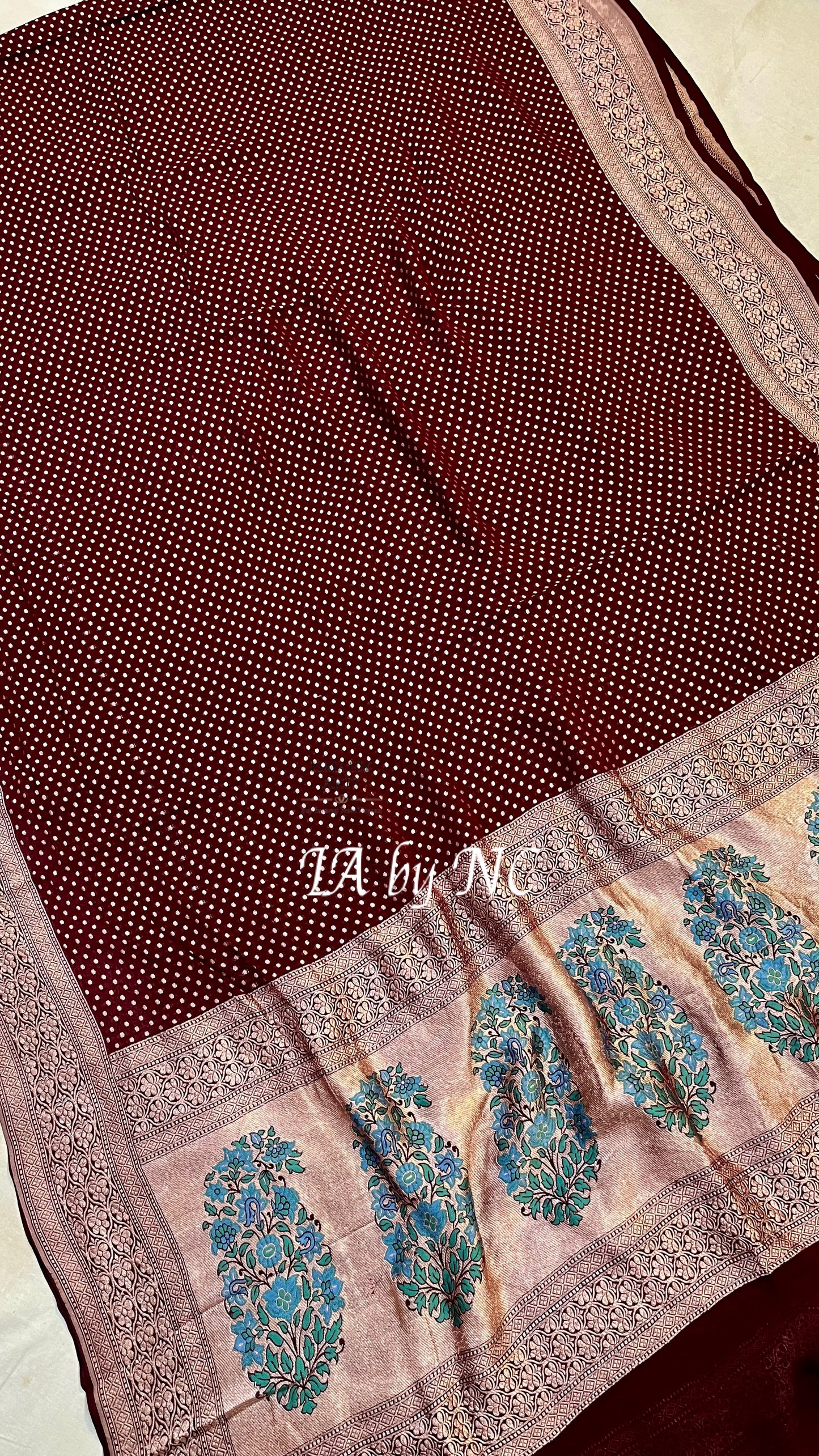 Hickory Banarasi Pure Khaddi Georgette Saree