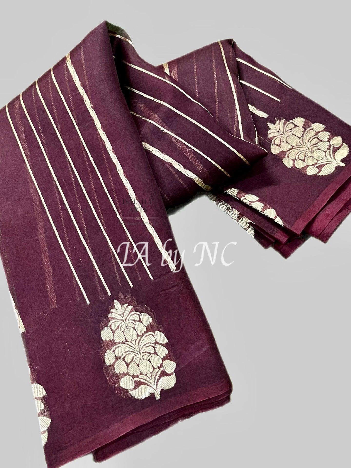 Hickory Banarasi Pure Kora Organza Kadwa Saree
