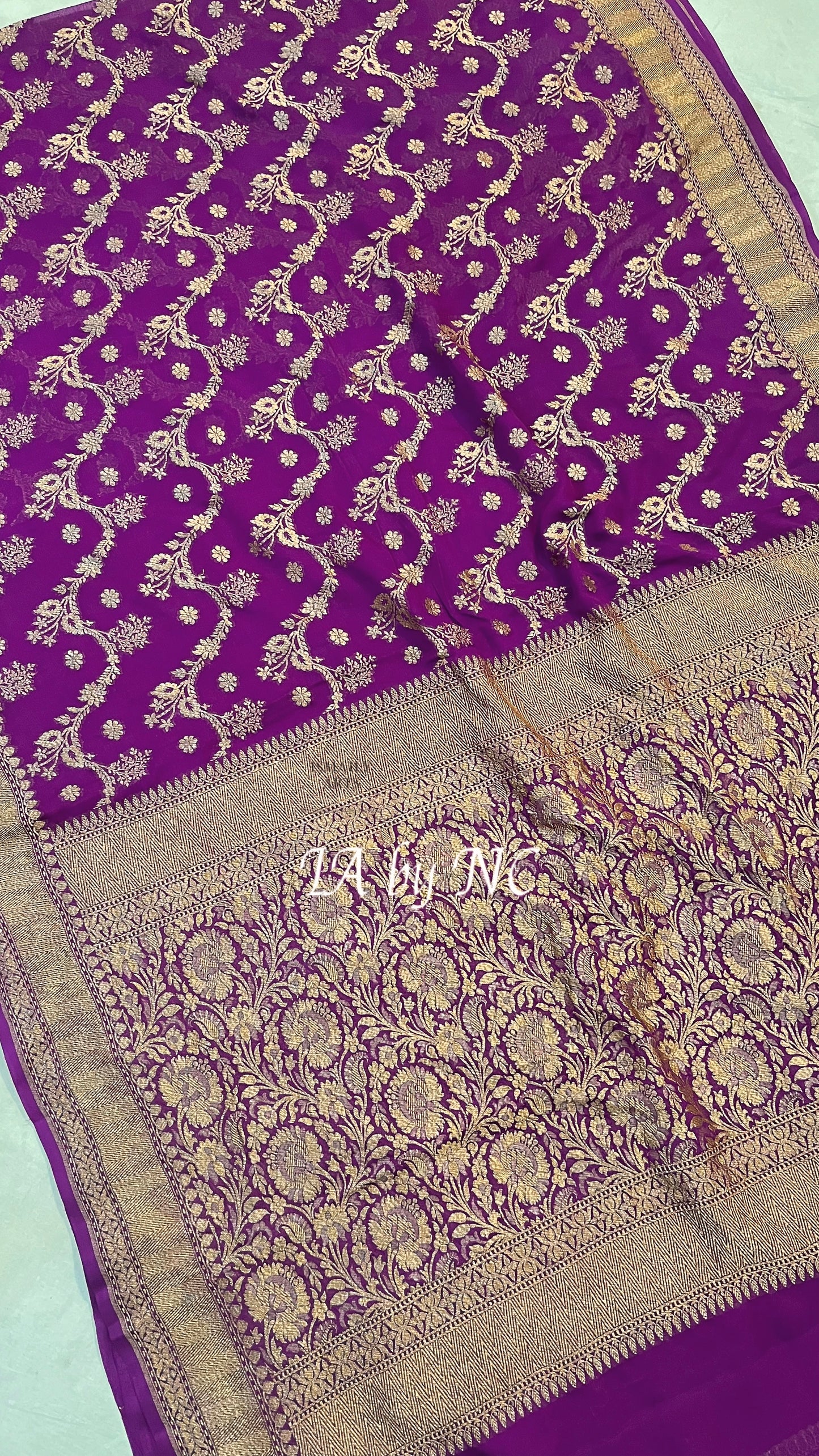Lollipop Banarasi Pure Khaddi Georgette Saree