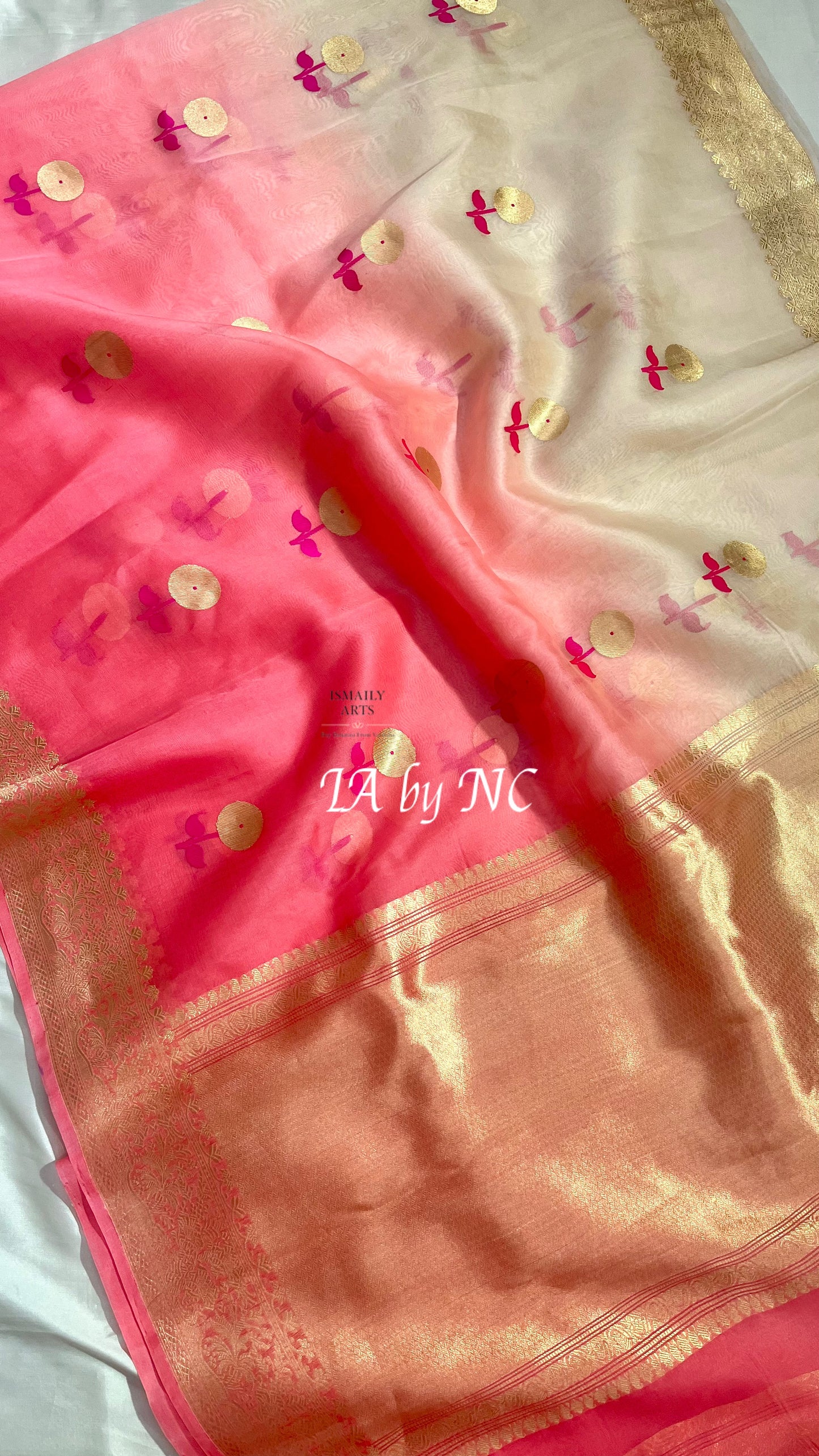 Punch Banarasi Pure Kora Silk Kadwa Saree