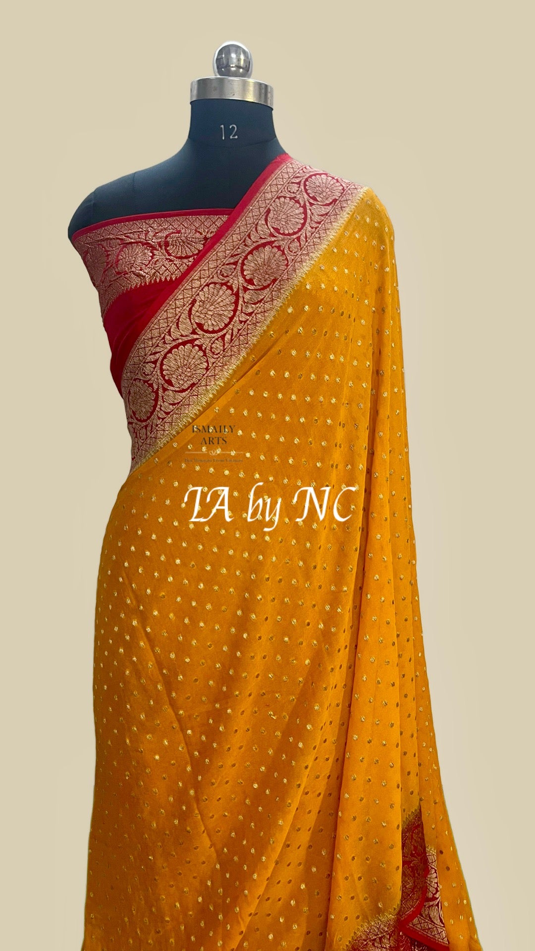 Gold Banarasi Pure Khaddi Georgette Saree