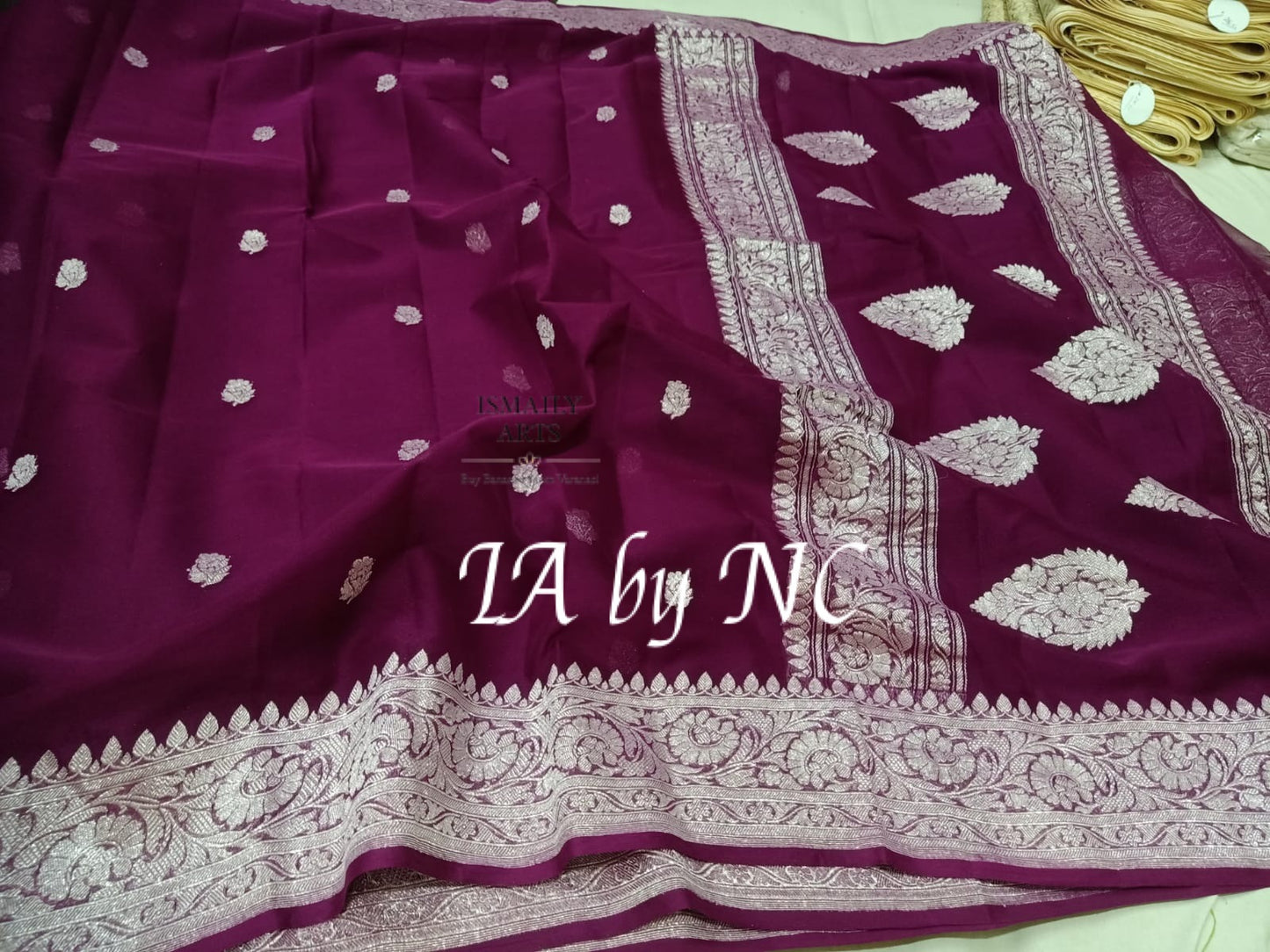 Byzantine Banarasi Pure Khaddi Georgette Kadwa Saree