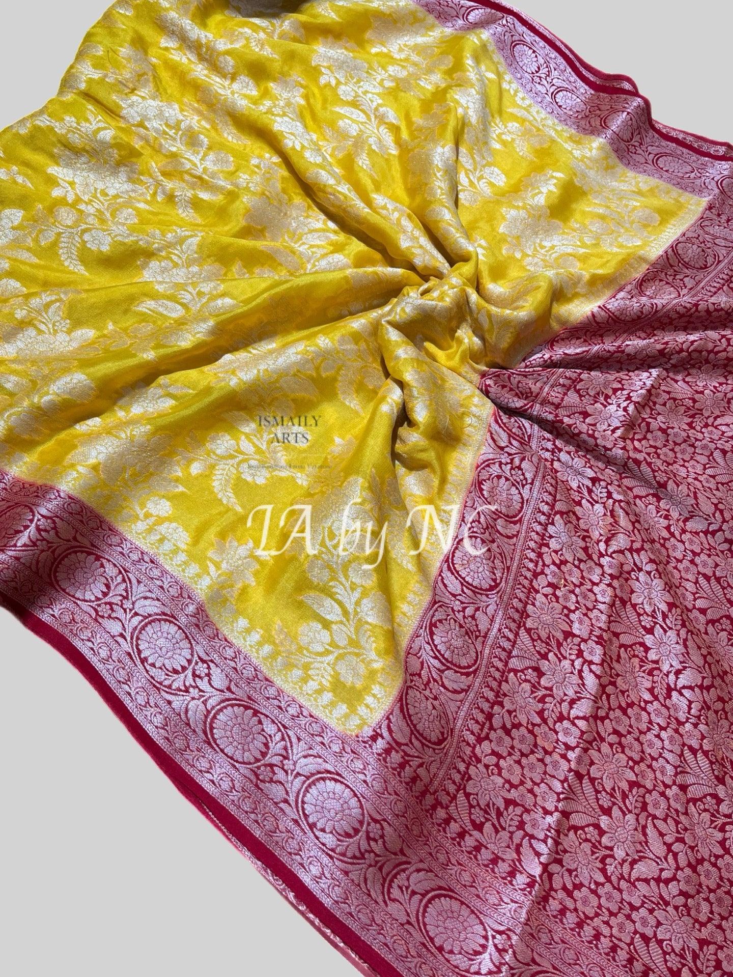 Tuscany Banarasi Pure Chiffon Georgette Saree
