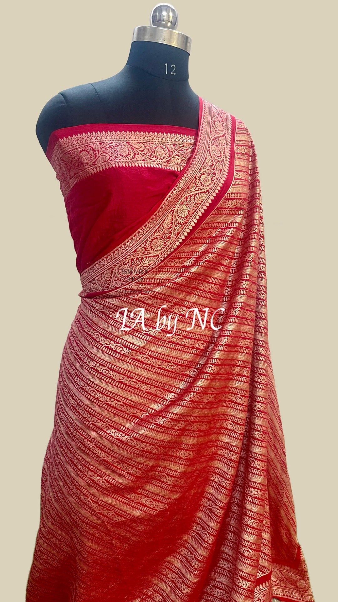 Crimson Banarasi Pure Munga Silk Brocade Saree