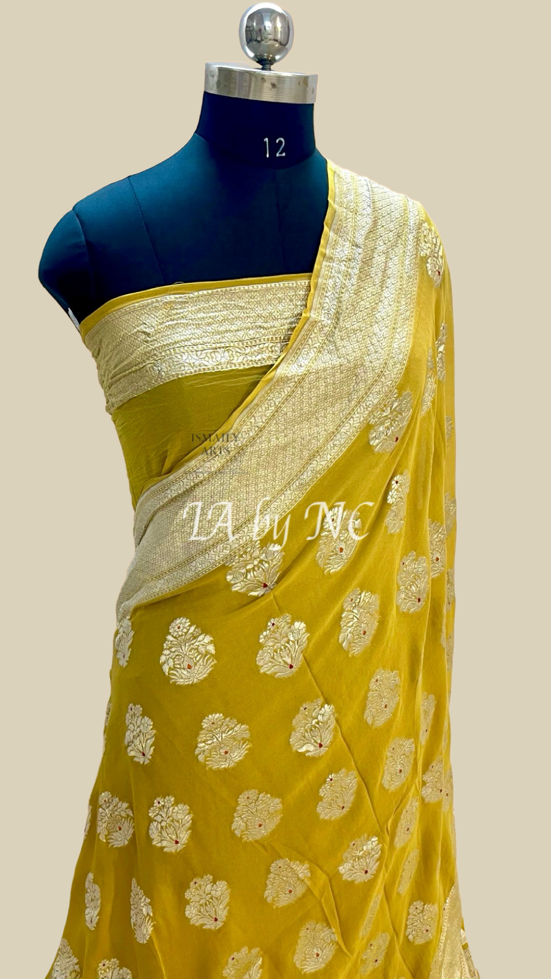 Trombone Banarasi Pure Khaddi Georgette Saree