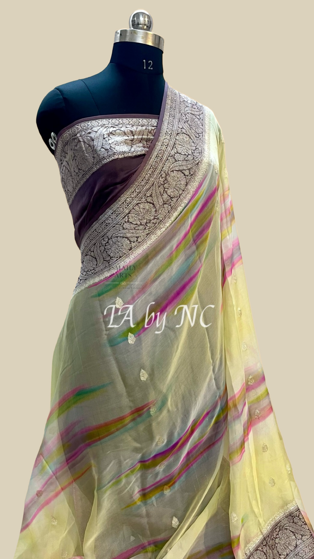 Chestnut Banarasi Pure Khaddi Georgette Kadwa Saree