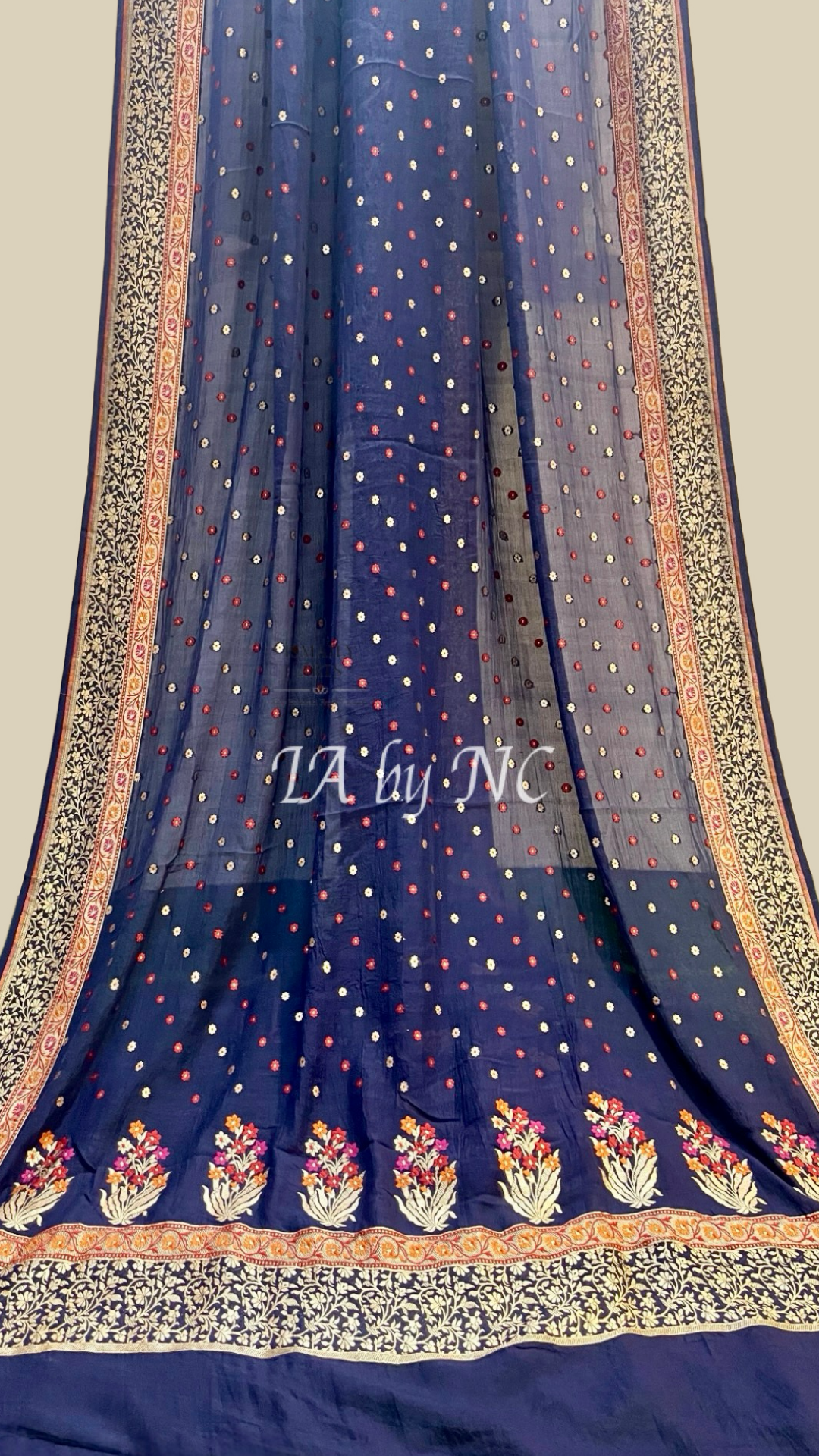 Space Banarasi Pure Khaddi Crepe Georgette Saree