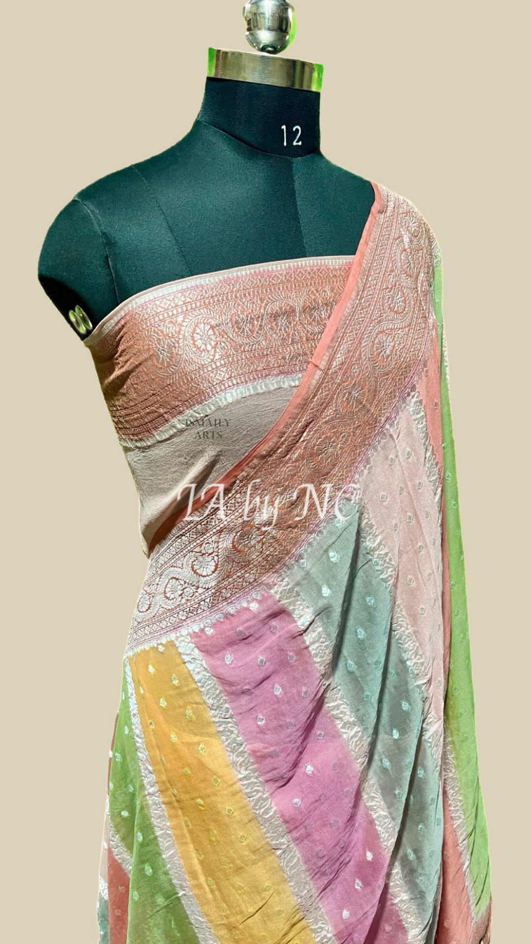 Lemonade Banarasi Pure Khaddi Georgette Saree