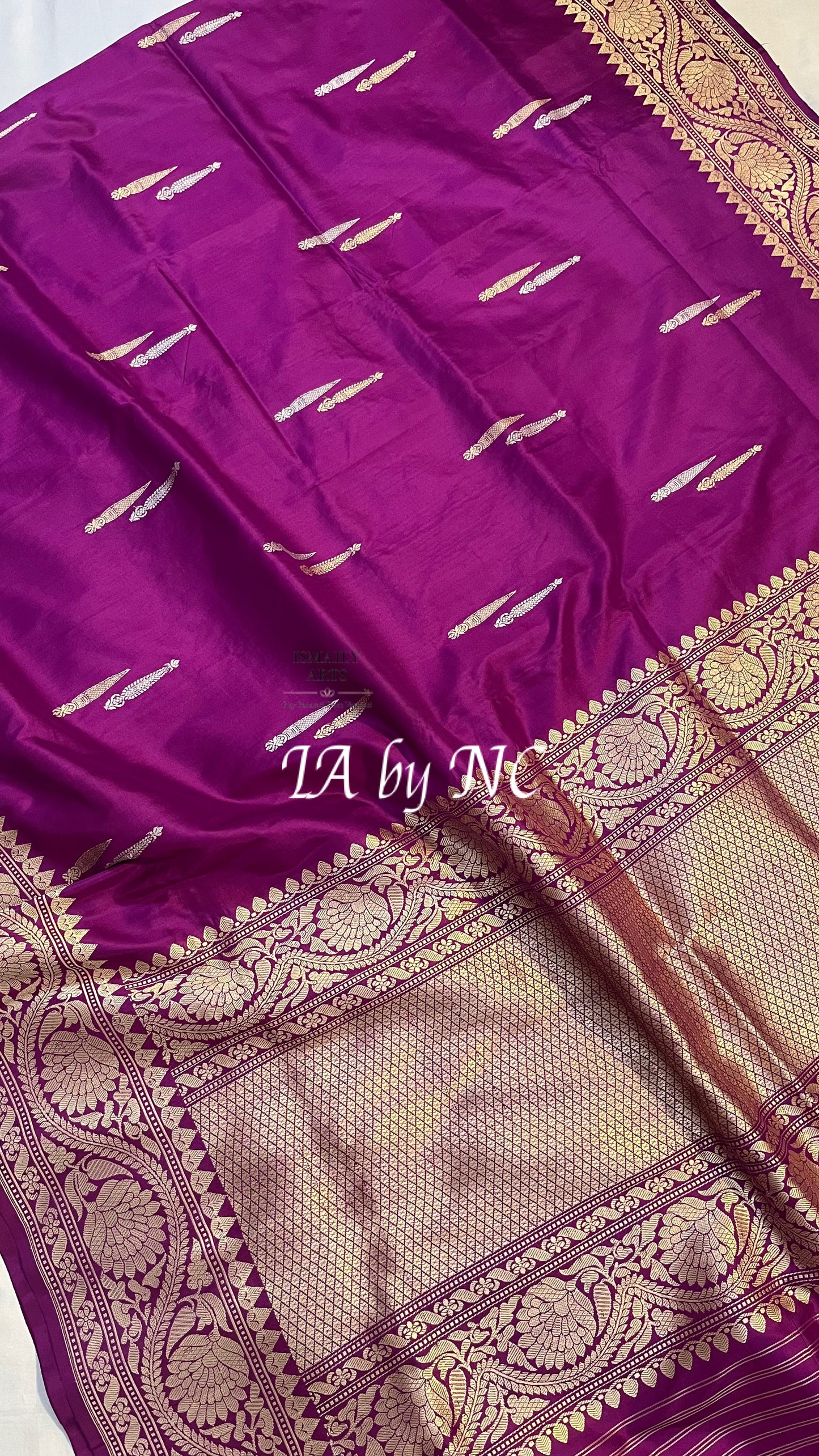 Byzantine Banarasi Pure Katan Silk Pattu Sona Rupa Saree