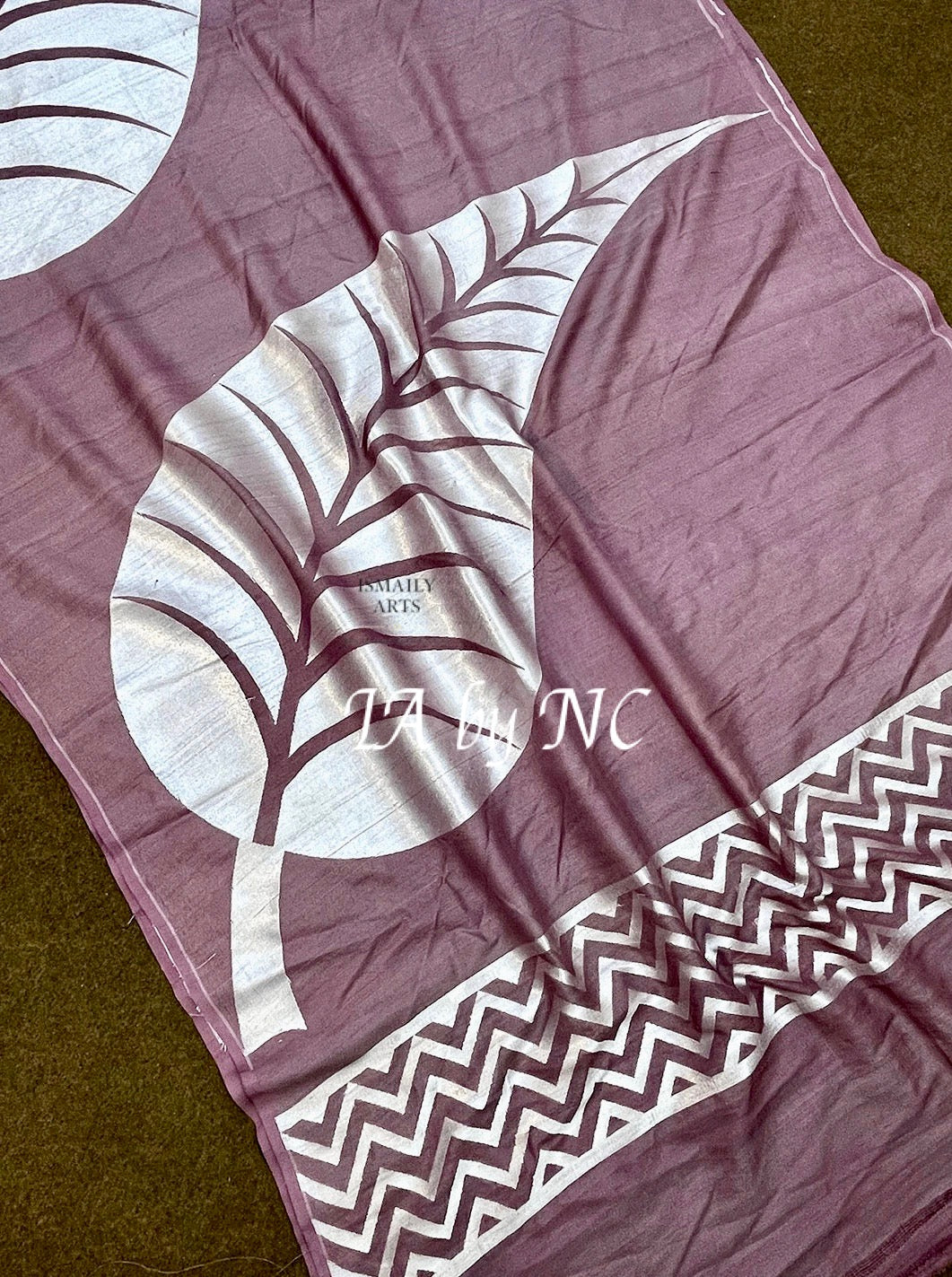 Mauve Banarasi Pure Khaddi Tussar Georgette Designer Saree