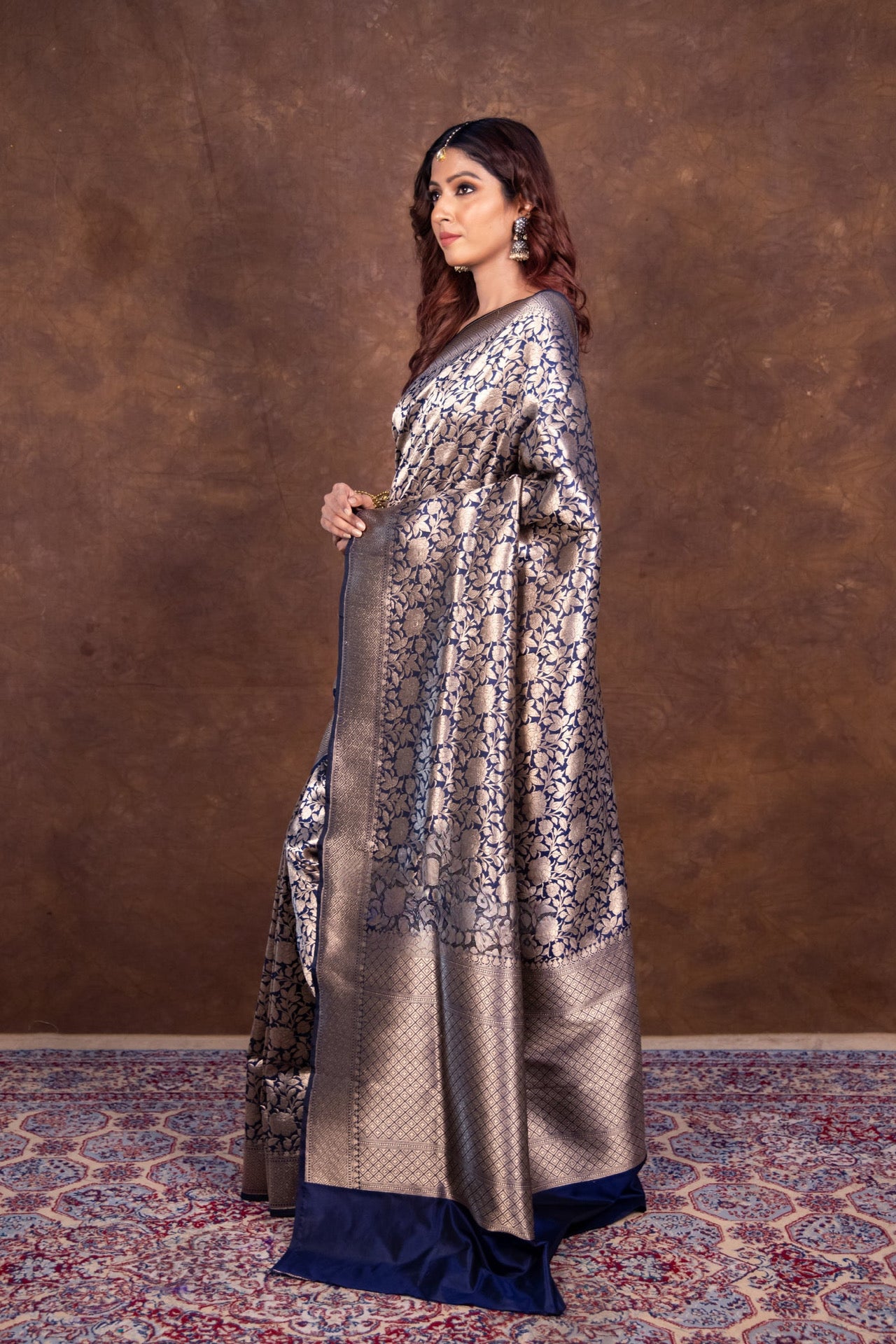 Space Banarasi Pure Katan Silk Brocade Saree