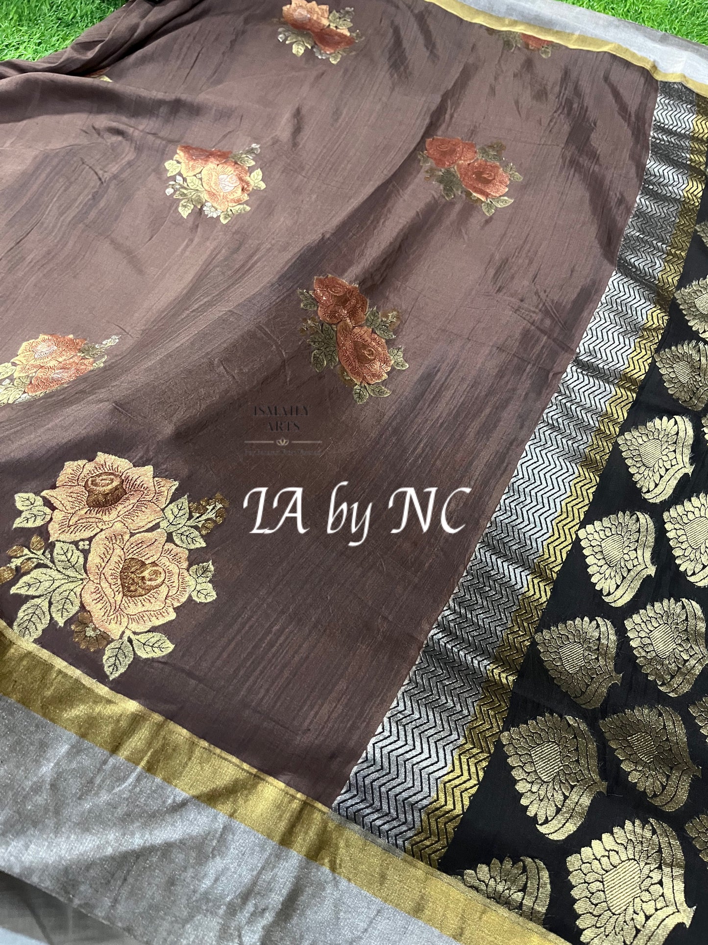 Walnut Banarasi Pure Munga Silk Saree