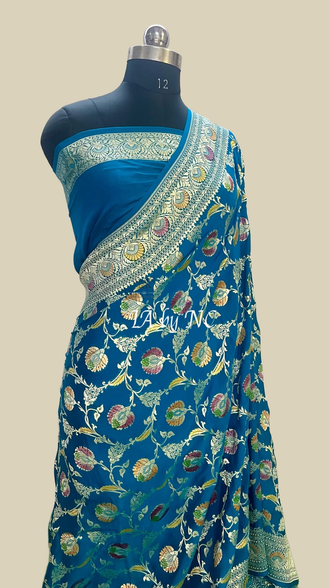 Sapphire Banarasi Pure Khaddi Georgette Saree