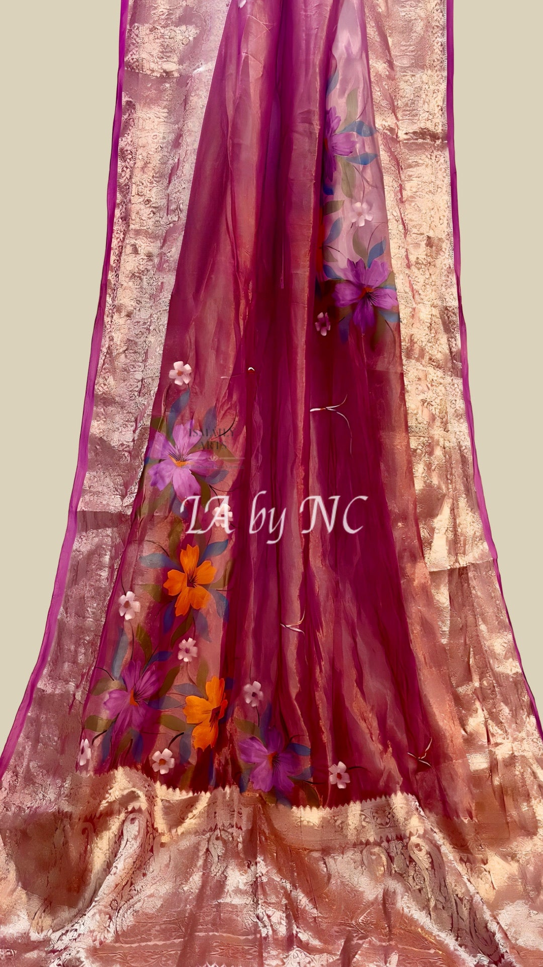 Berry Banarasi Pure Tissue Silk Saree