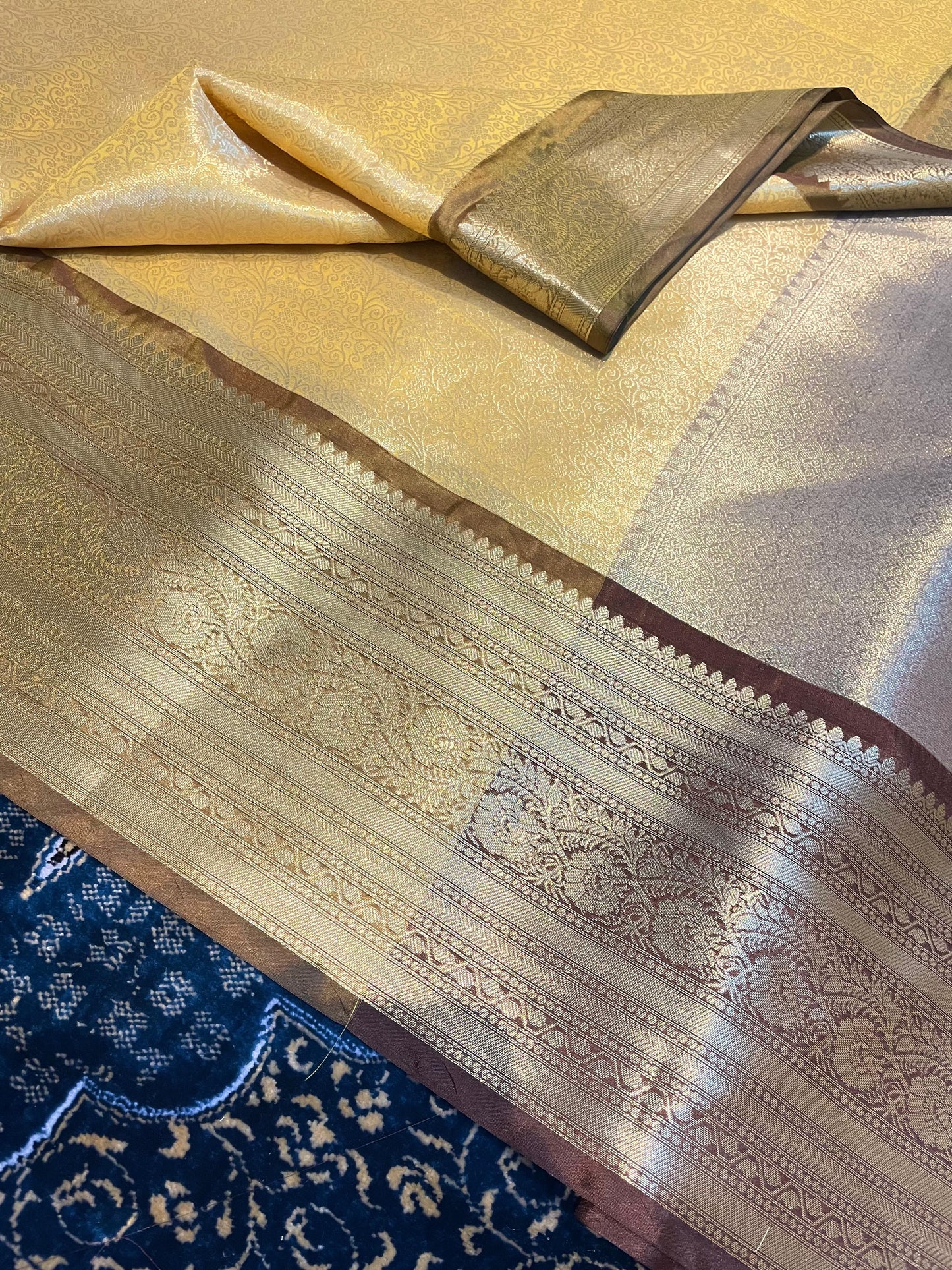 Banarasi Blend Zari Tissue Brocade Saree