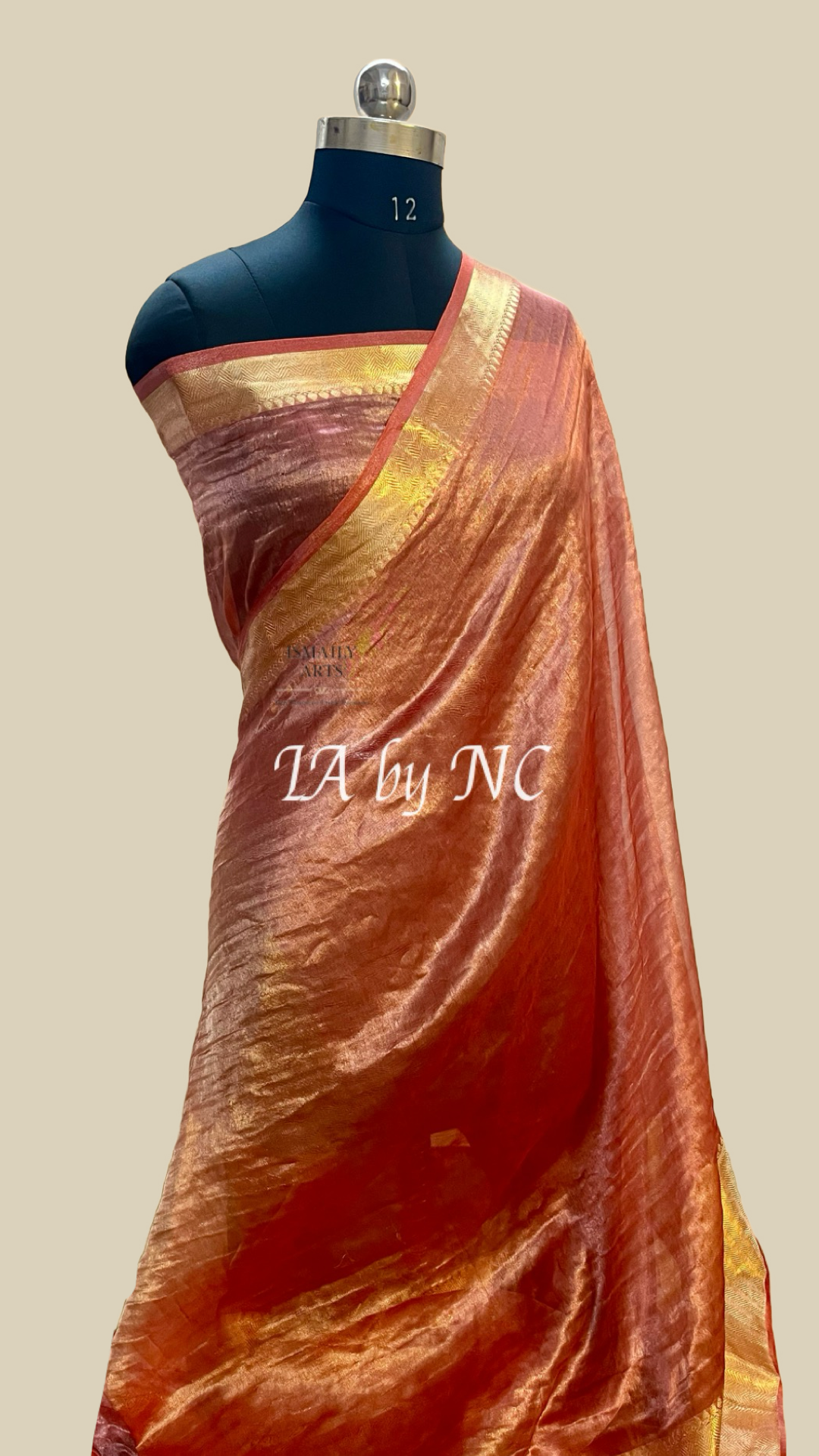 Scarlet Banarasi Pure Tissue Silk Saree