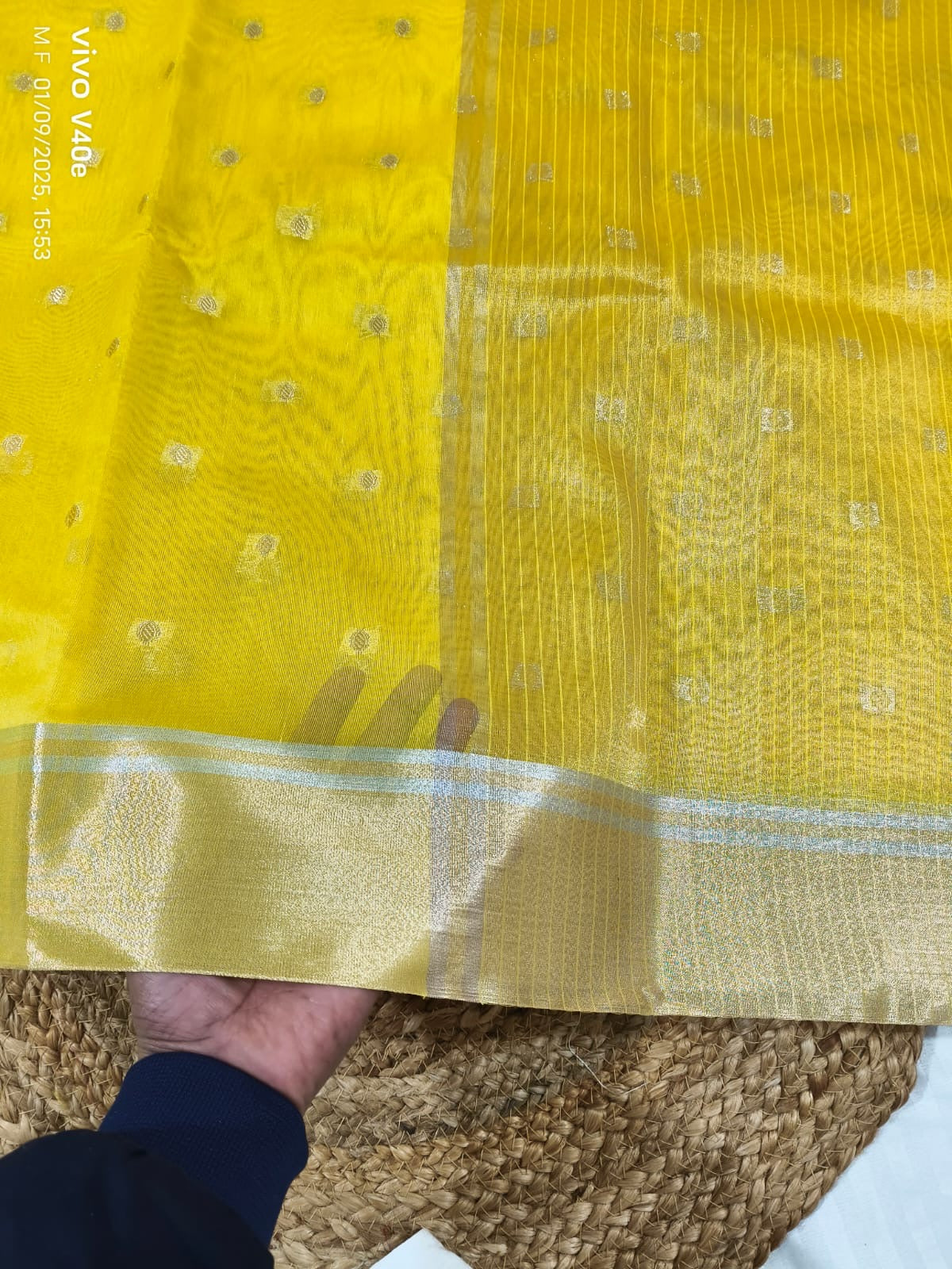 Nayanthara Inspired Banarasi Blend Cotton Silk Saree