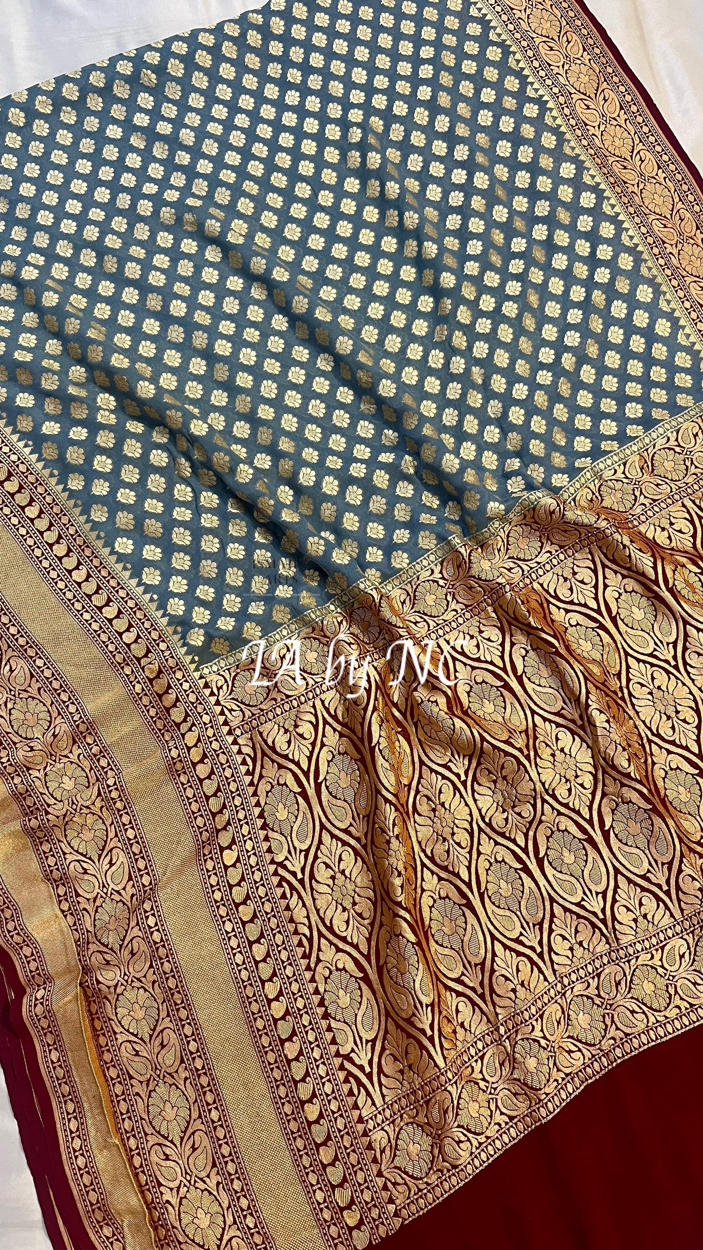 Ash Banarasi Pure Khaddi Georgette Saree