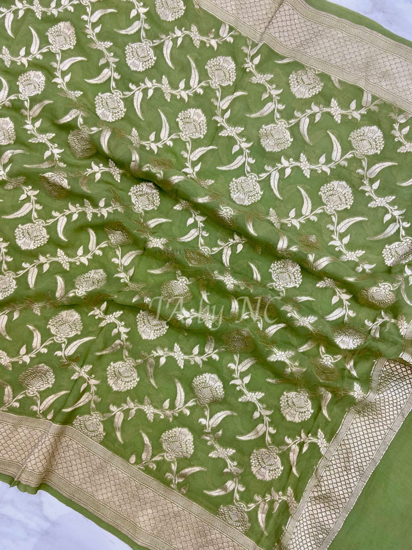 Moss Banarasi Pure Khaddi Georgette Dupatta