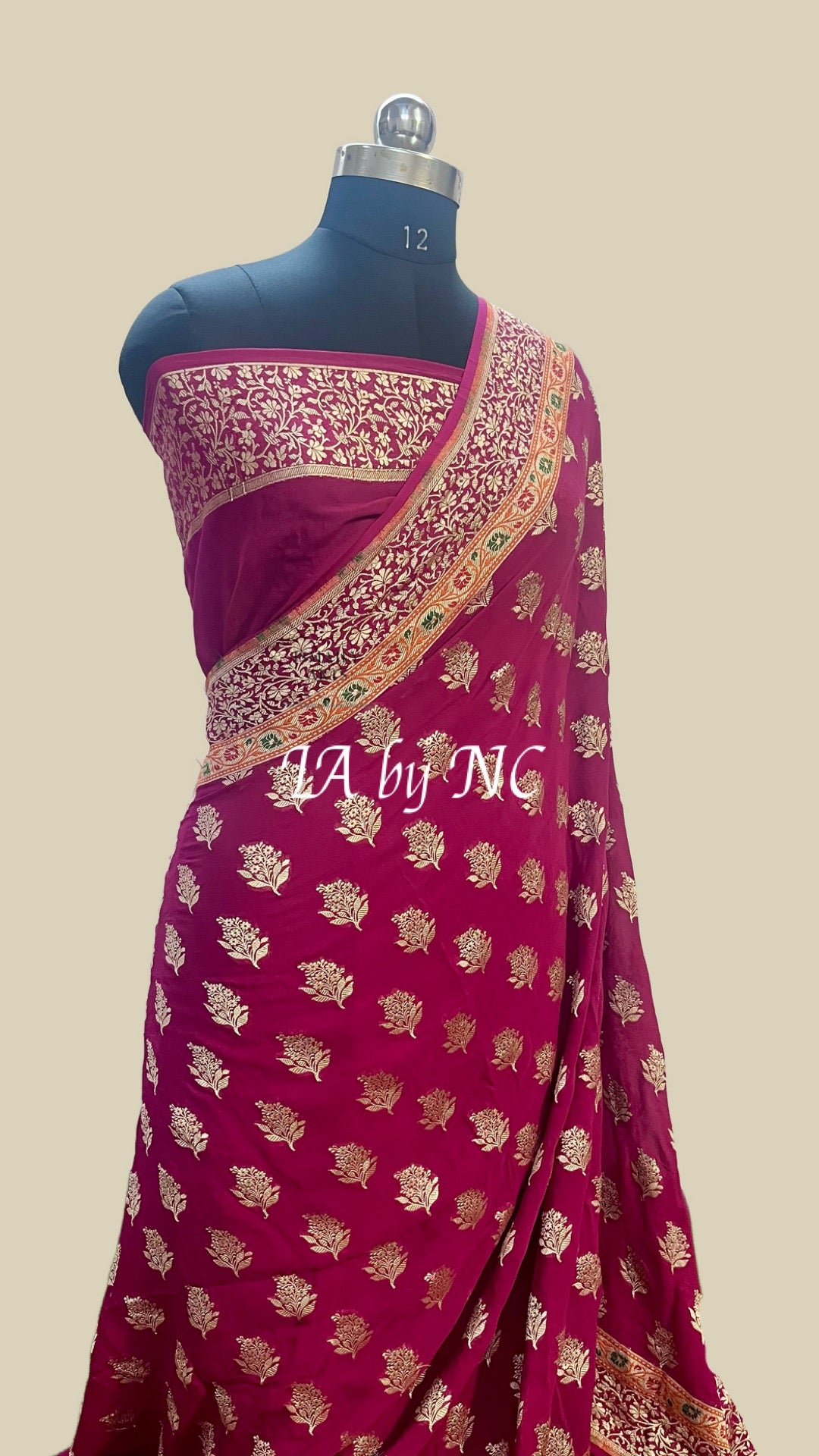 Mulberry Banarasi Pure Khaddi Georgette Saree