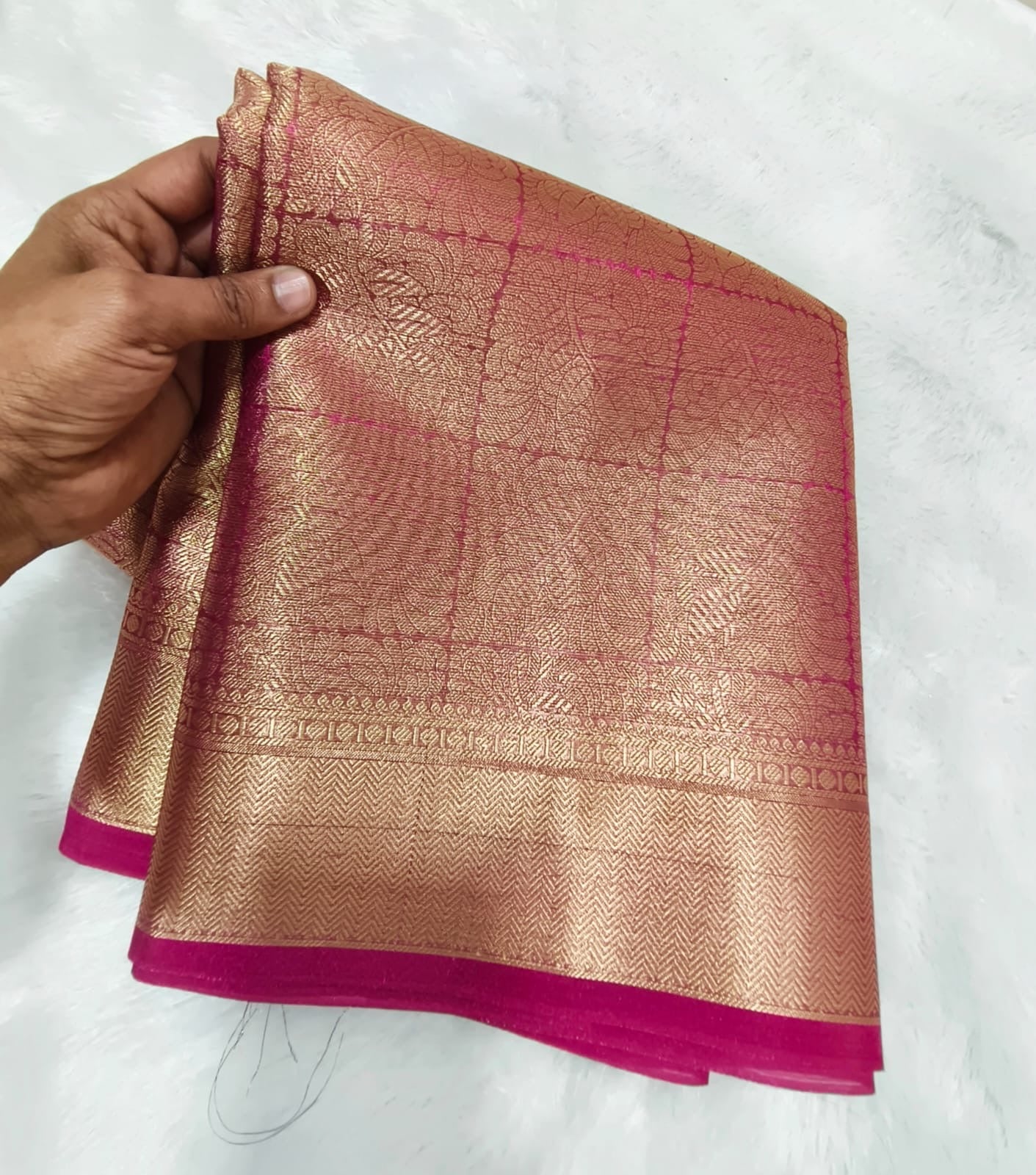 Deepika Padukone Inspired Banarasi Blend Tissue Brocade Saree