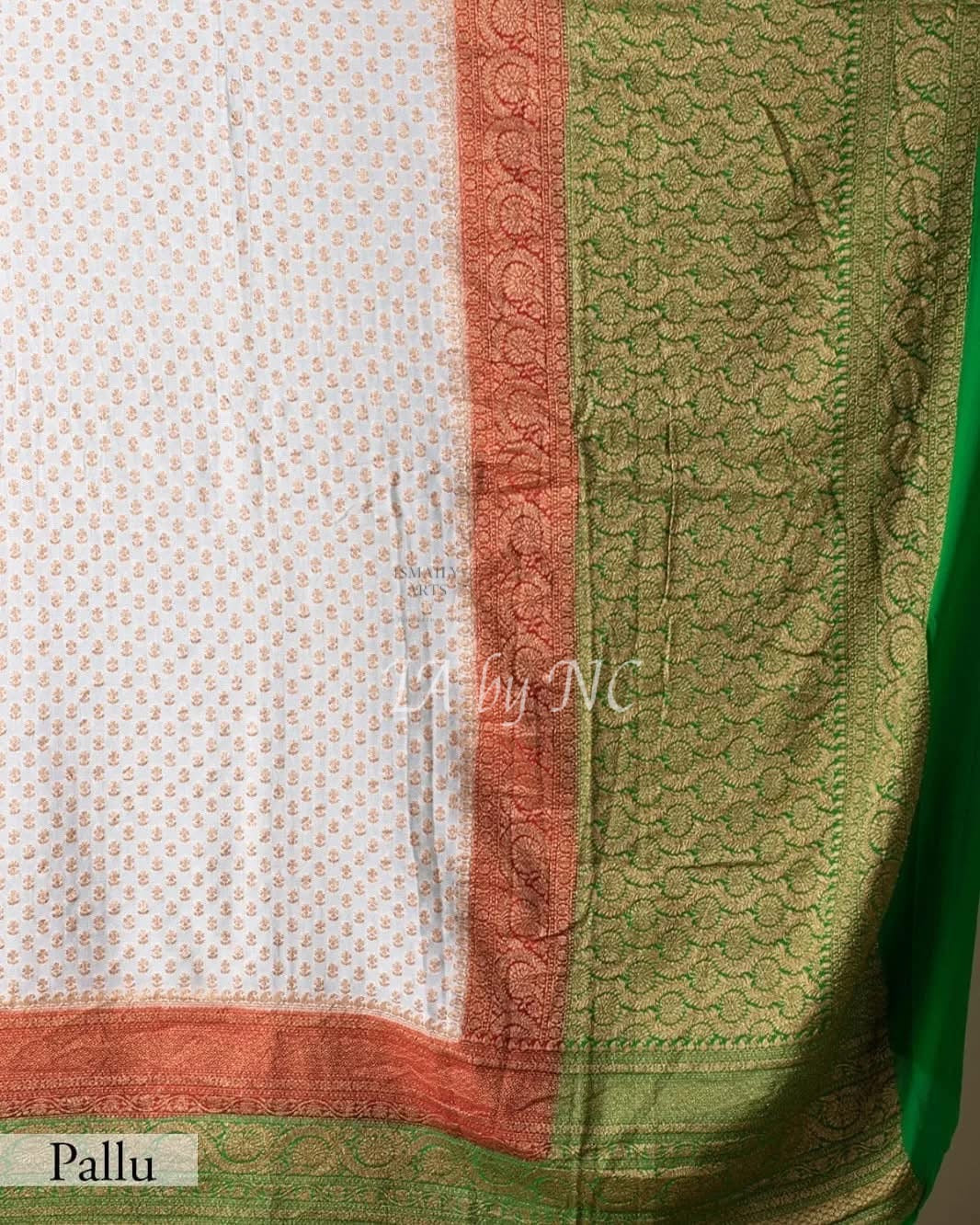 Offwhite Banarasi Pure Khaddi Georgette Saree