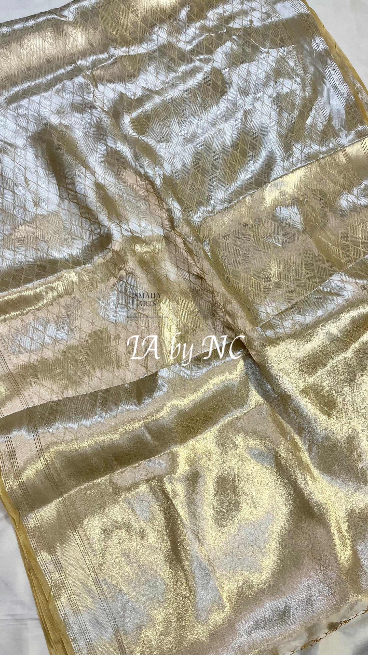 Goldenrod Banarasi Pure Tissue Silk Brocade Saree