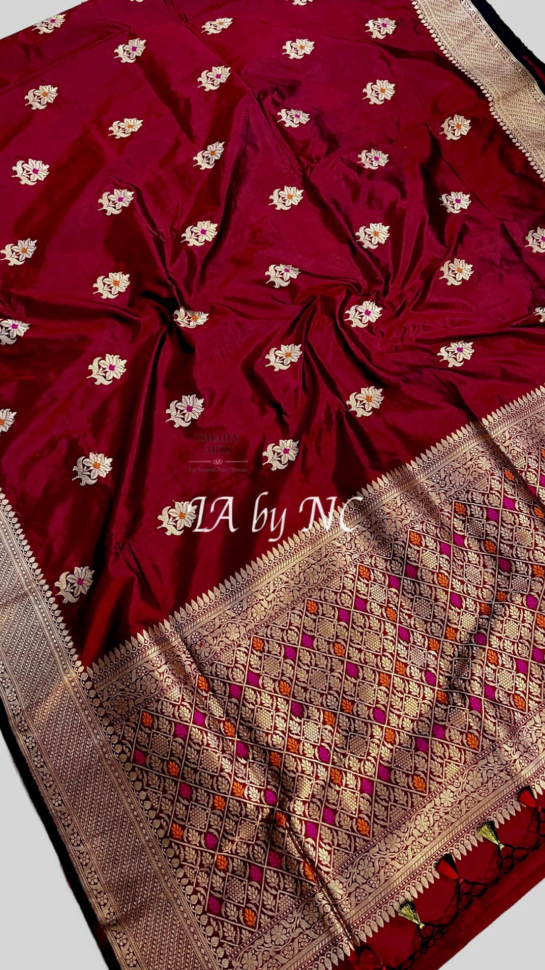 Barn Banarasi Pure Katan Silk Kadwa Meenakari Saree