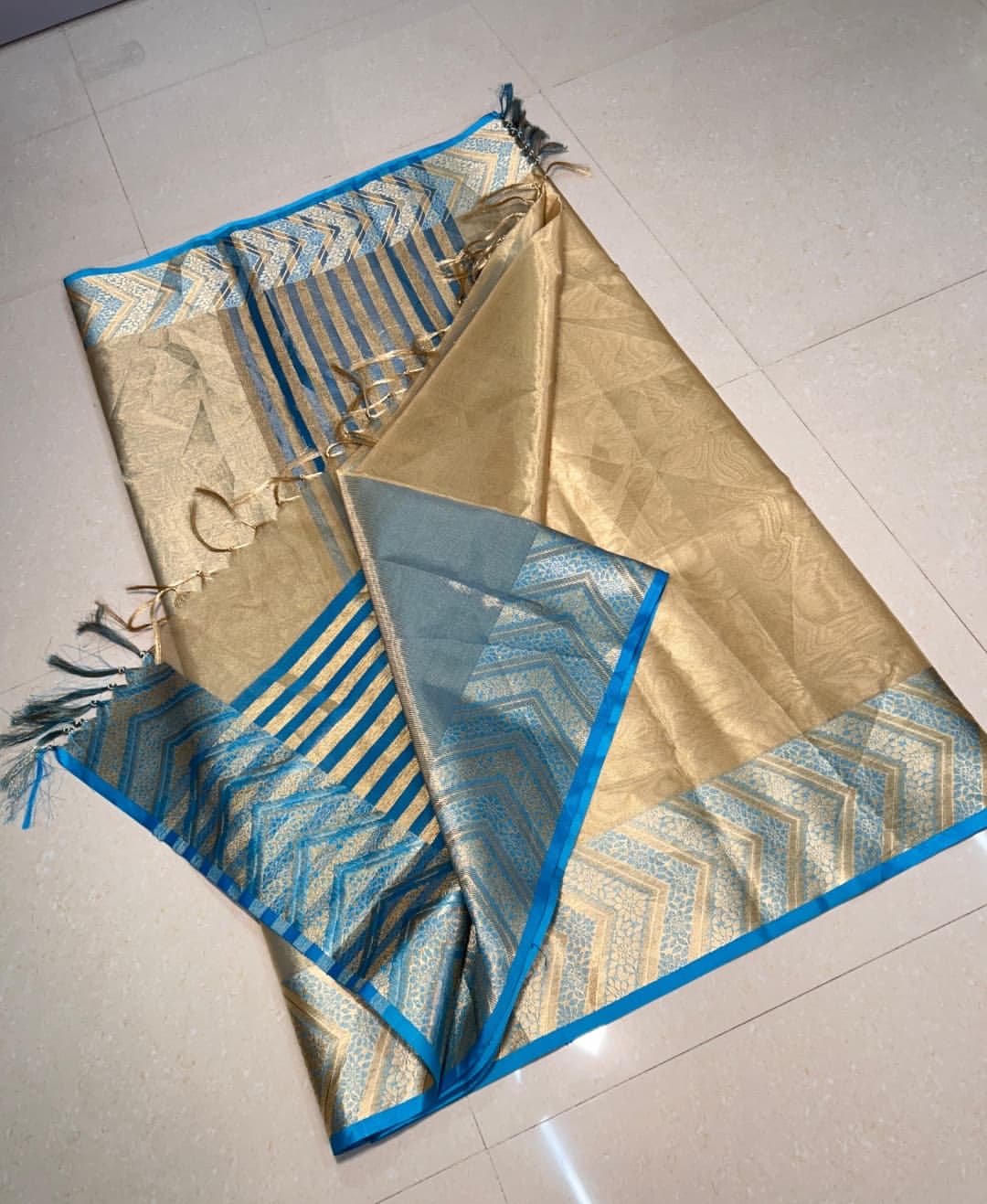 Nita Ambani Inspired Banarasi Blend Zari Tissue Silk Saree