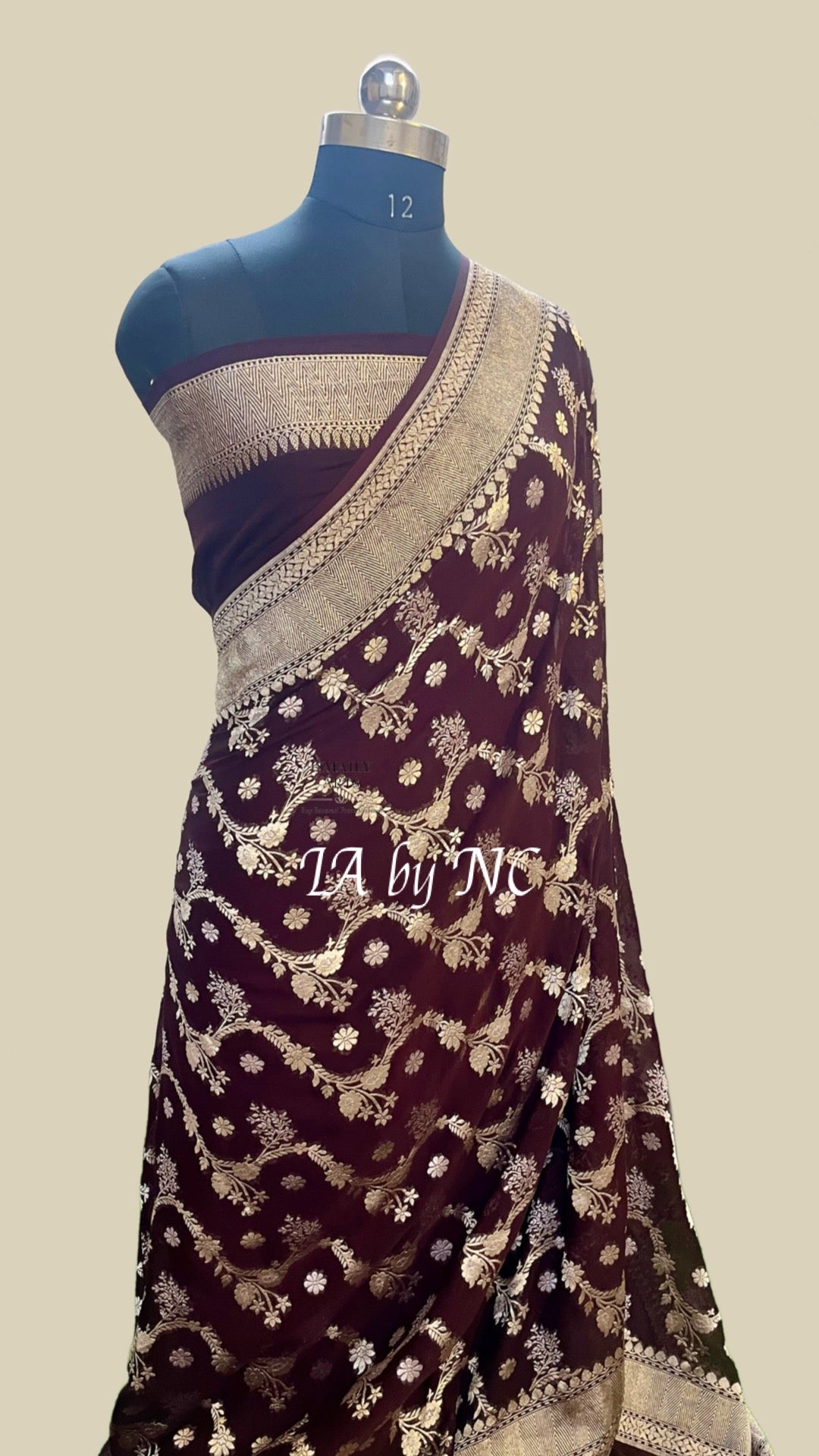 Hickory Banarasi Pure Khaddi Georgette Saree