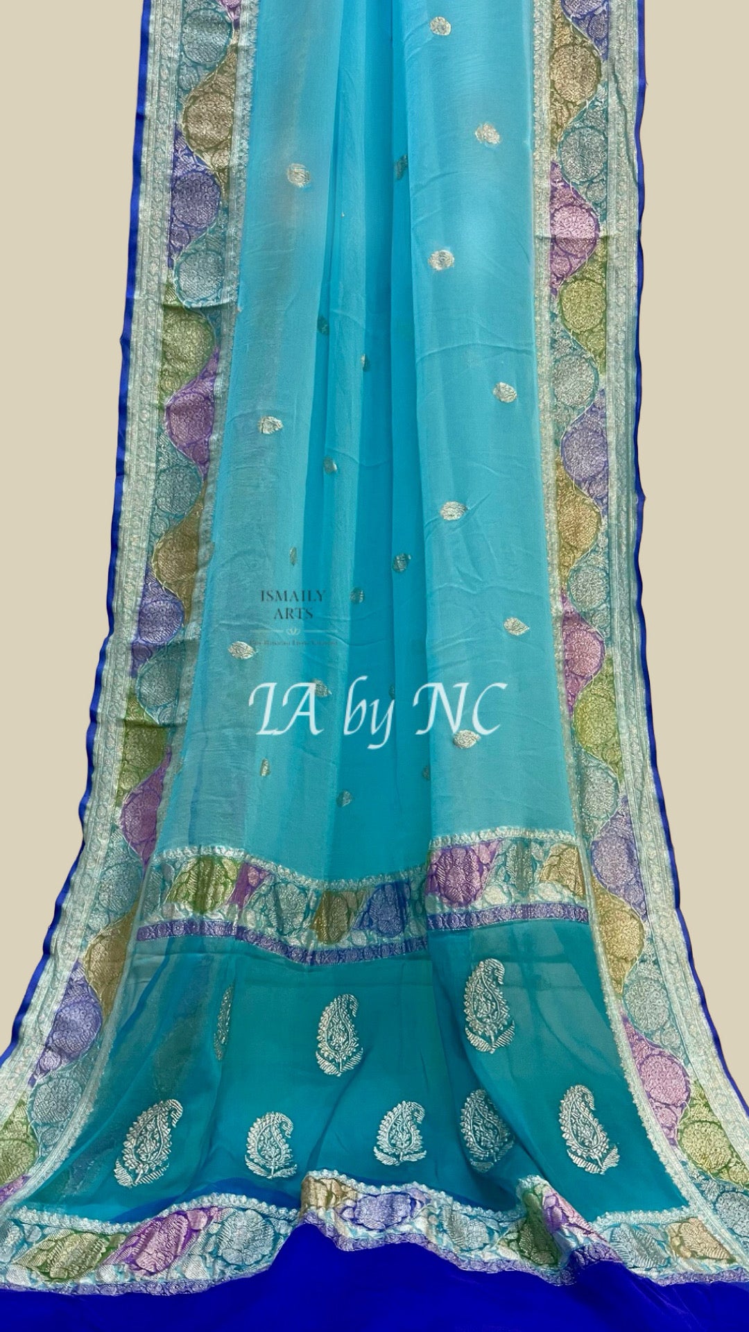 Baby Banarasi Pure Khaddi Georgette Kadwa Saree